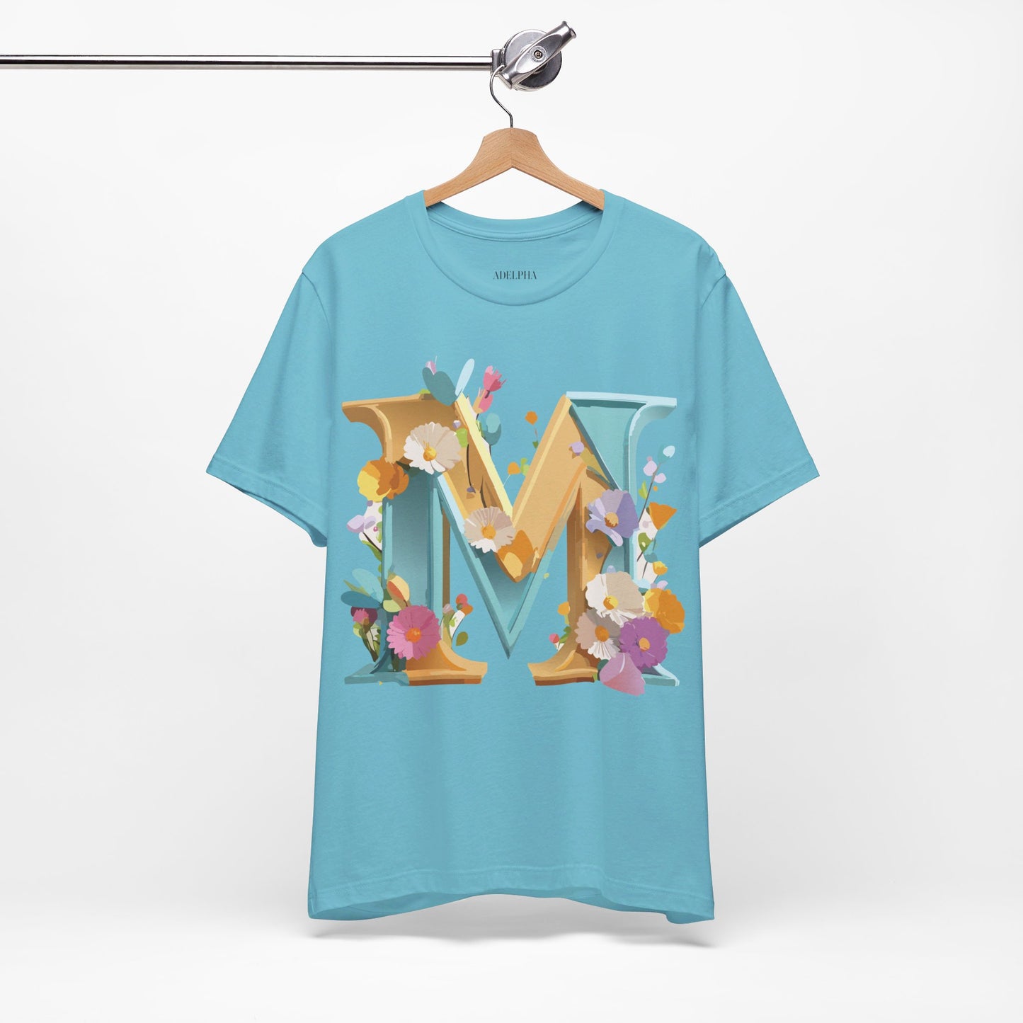 Natural Cotton Tee Shirt - Letters Collection - M Printify