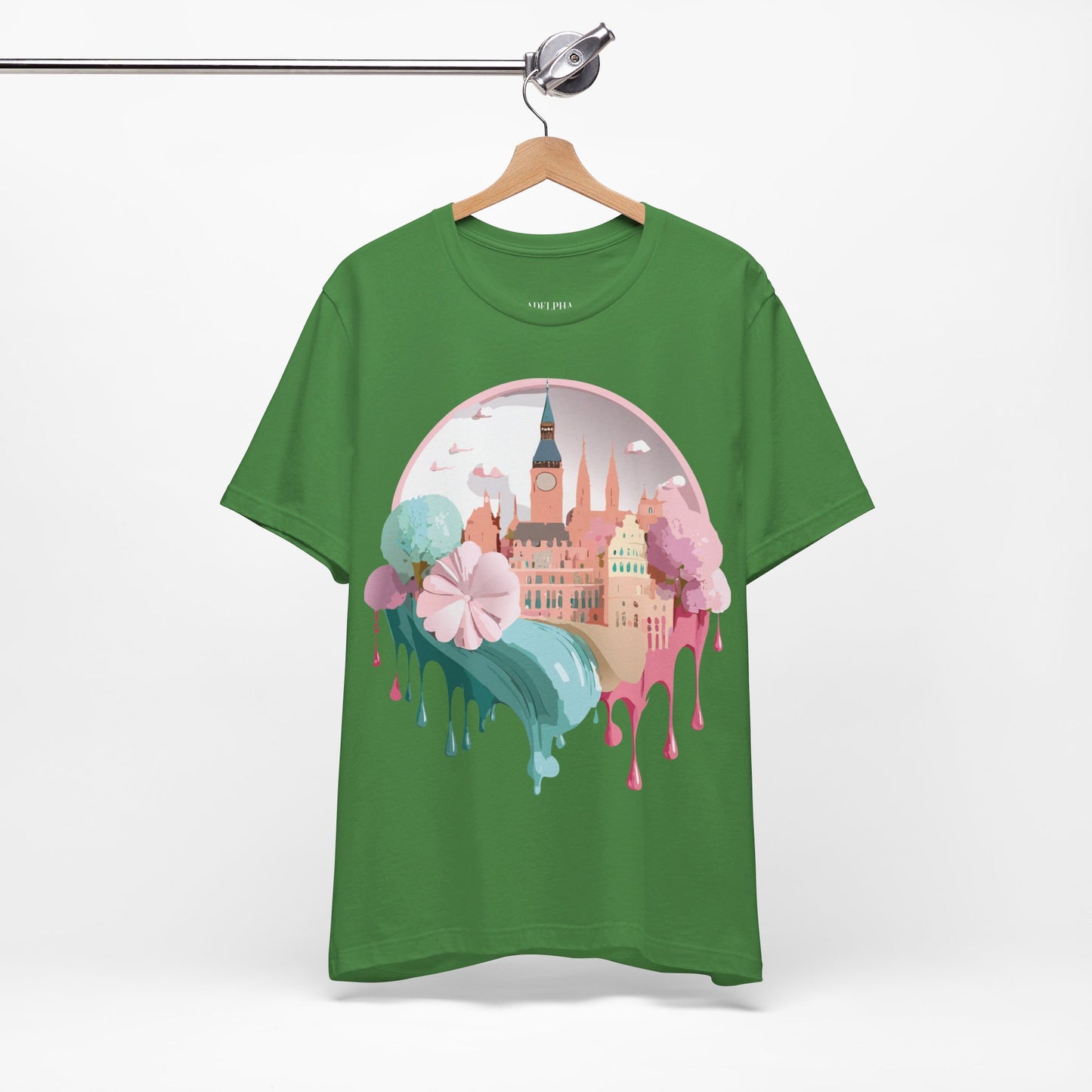 Natural Cotton Tee Shirt - Beautiful Places Collection - Prague Printify