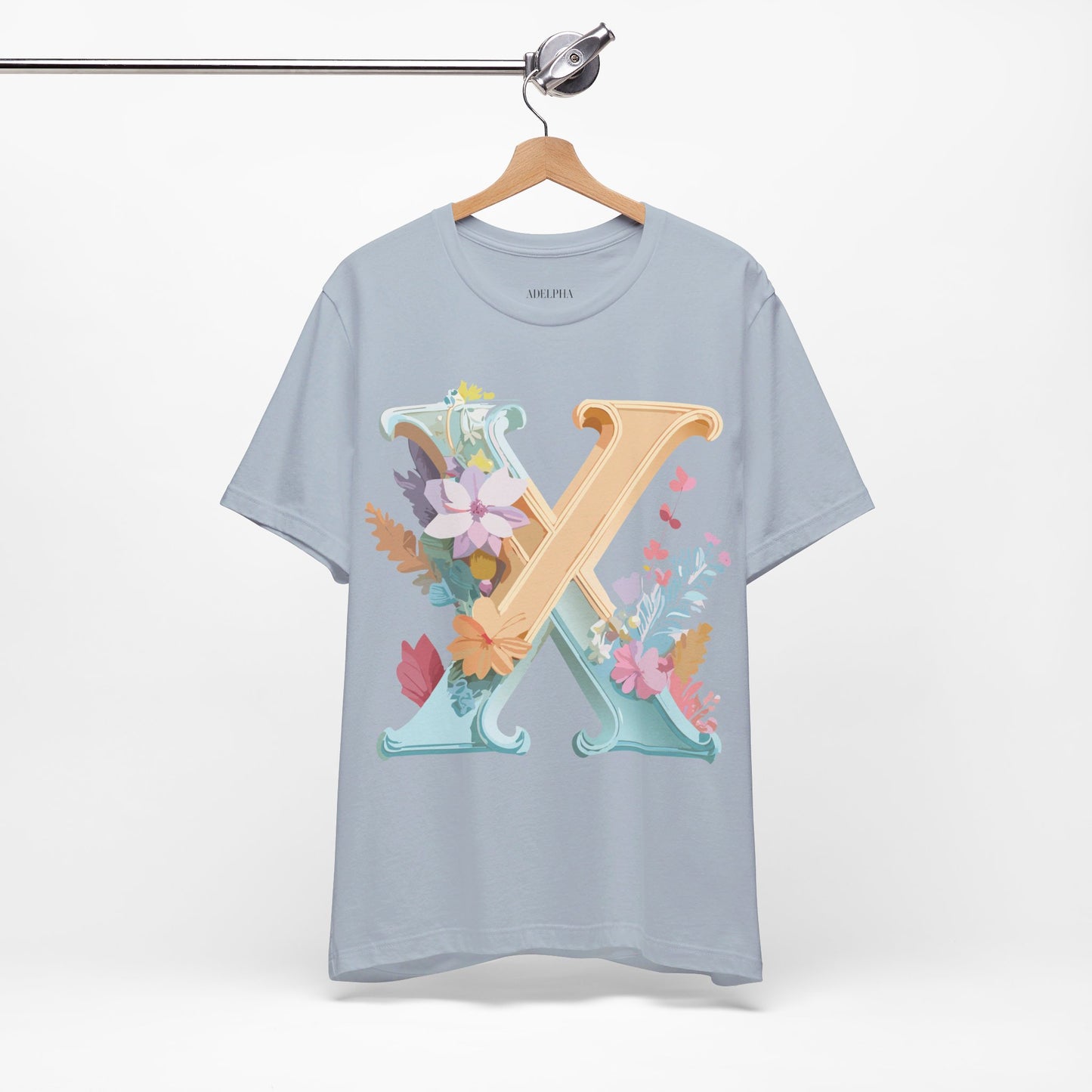 Natural Cotton Tee Shirt - Letters Collection - X Printify