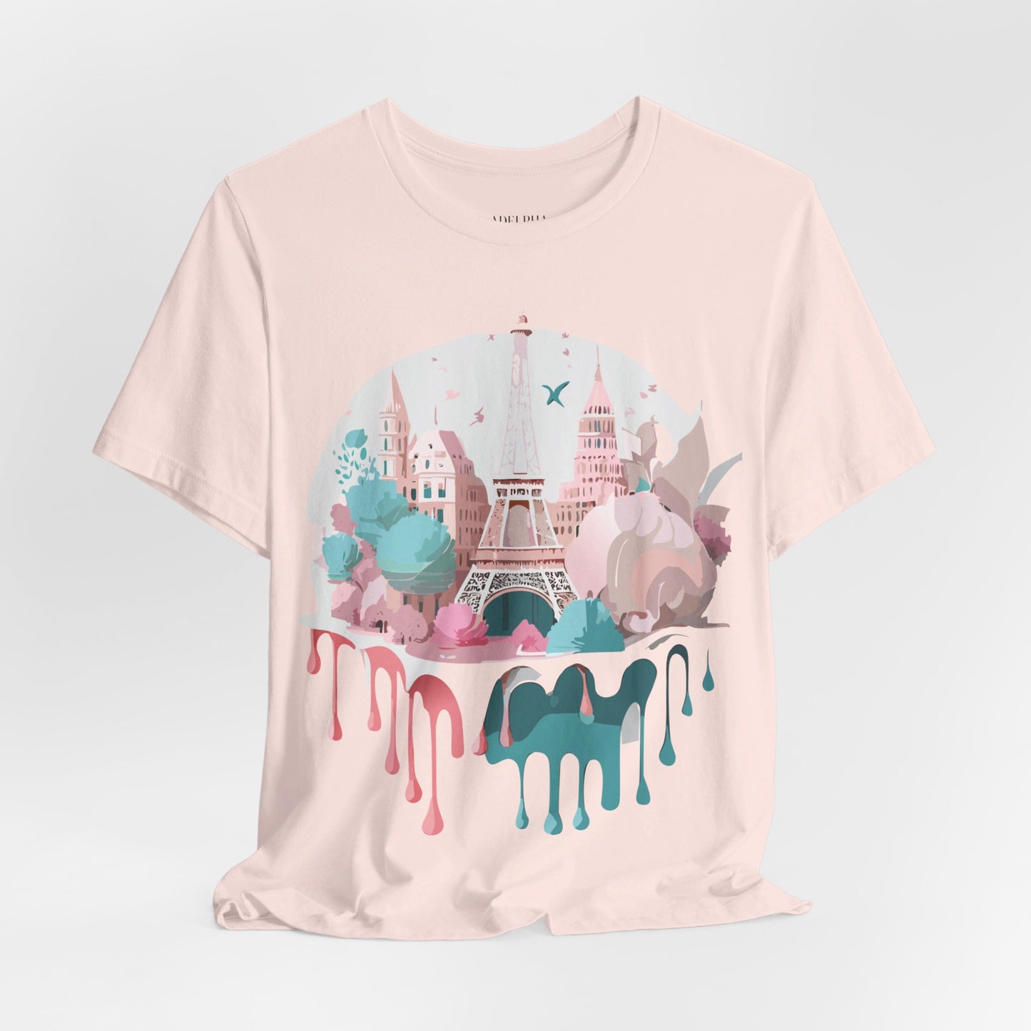 Natural Cotton Tee Shirt - Beautiful Places Collection - Paris Printify