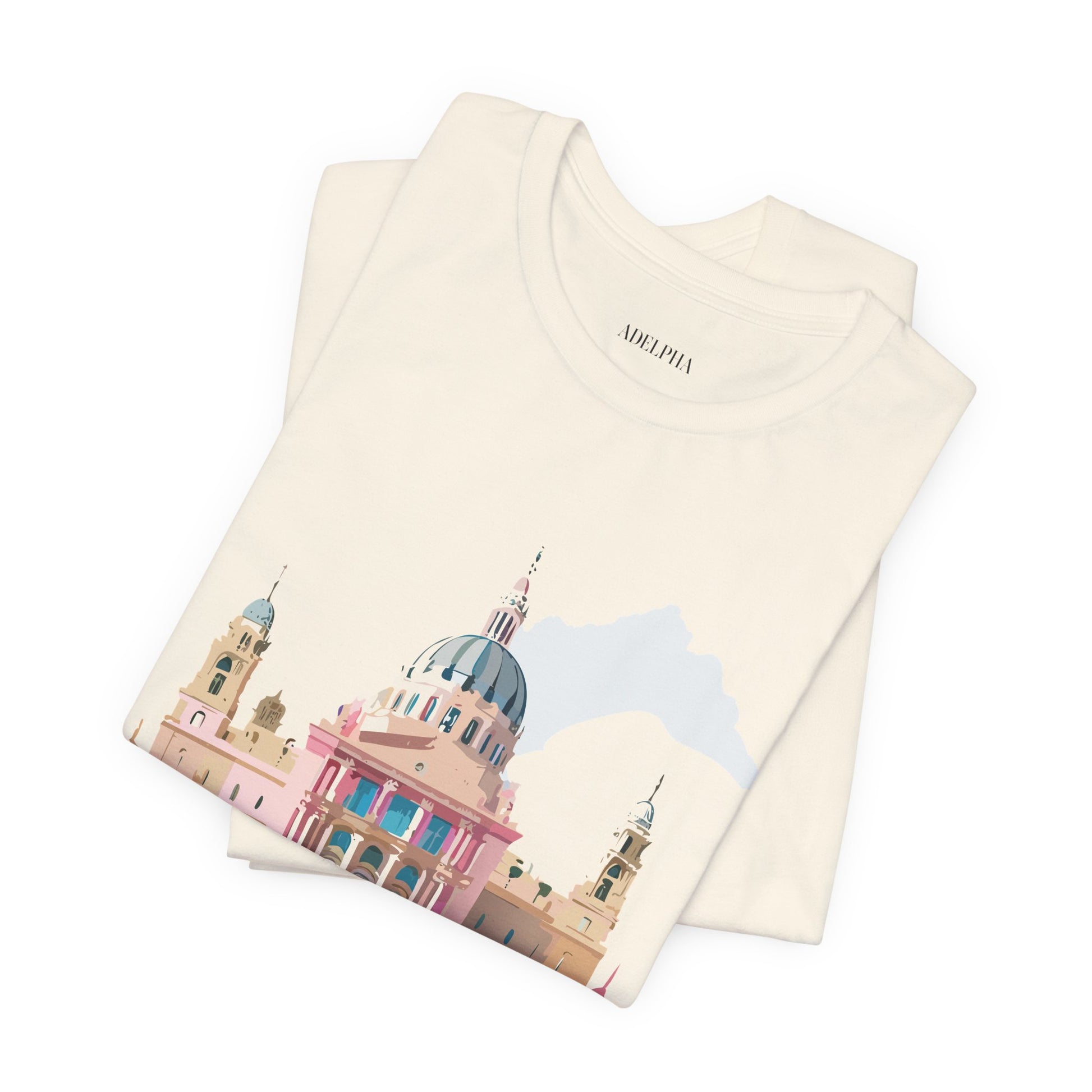 Natural Cotton Tee Shirt - Beautiful Places Collection - Madrid Printify