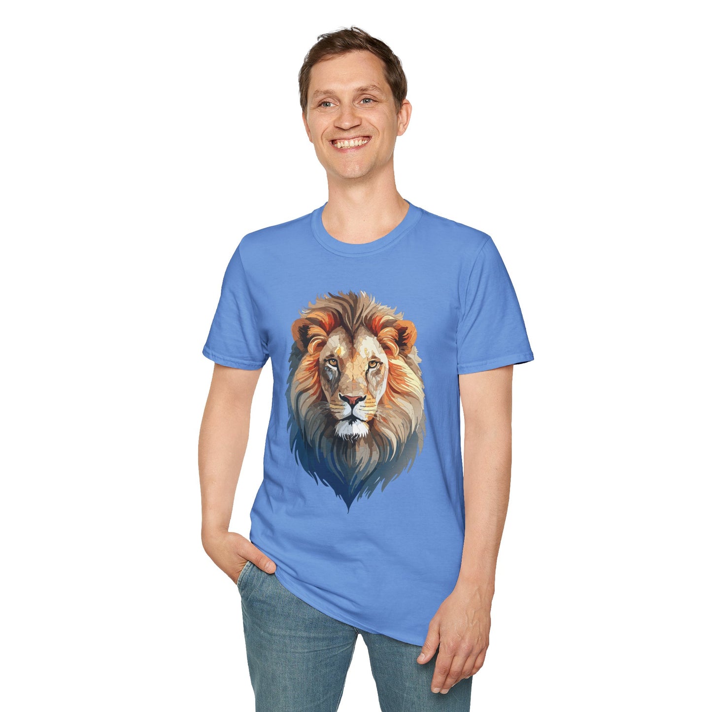 Lion Shirt, Shirt with Lion, Floral Lion Tee, Shirt with Animals