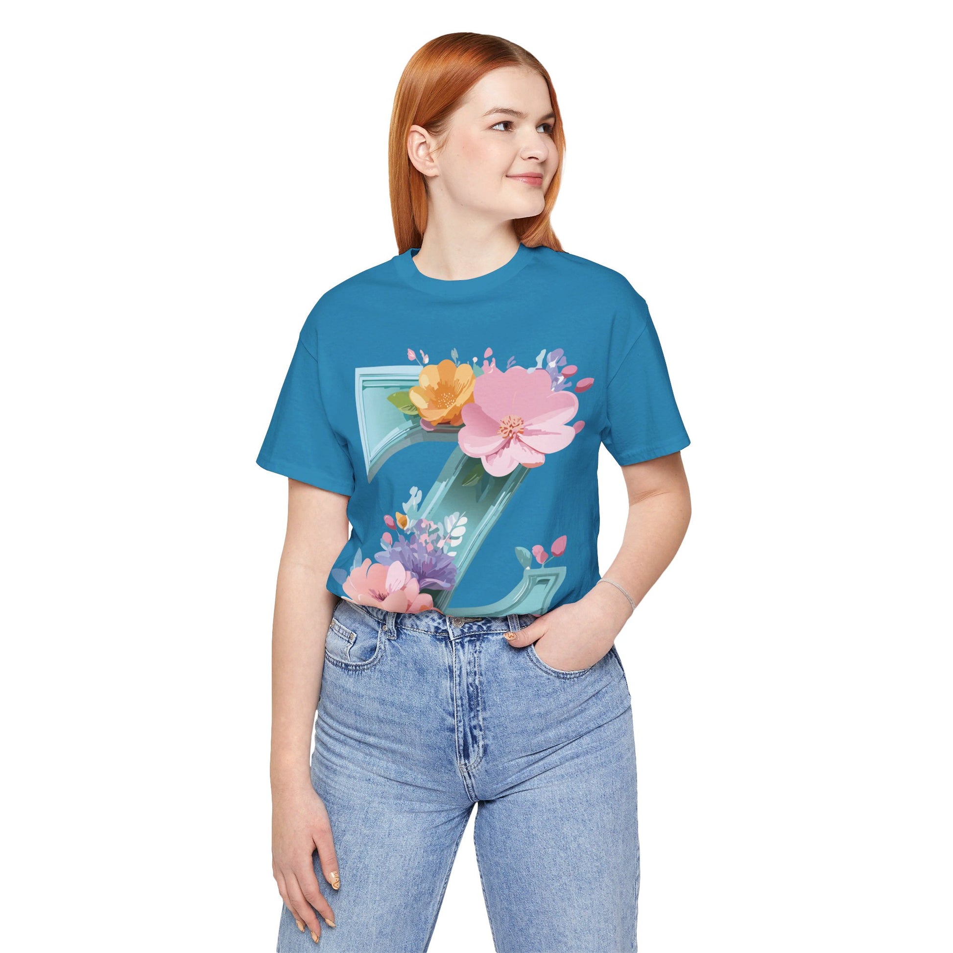 Natural Cotton Tee Shirt - Letters Collection - Z Printify