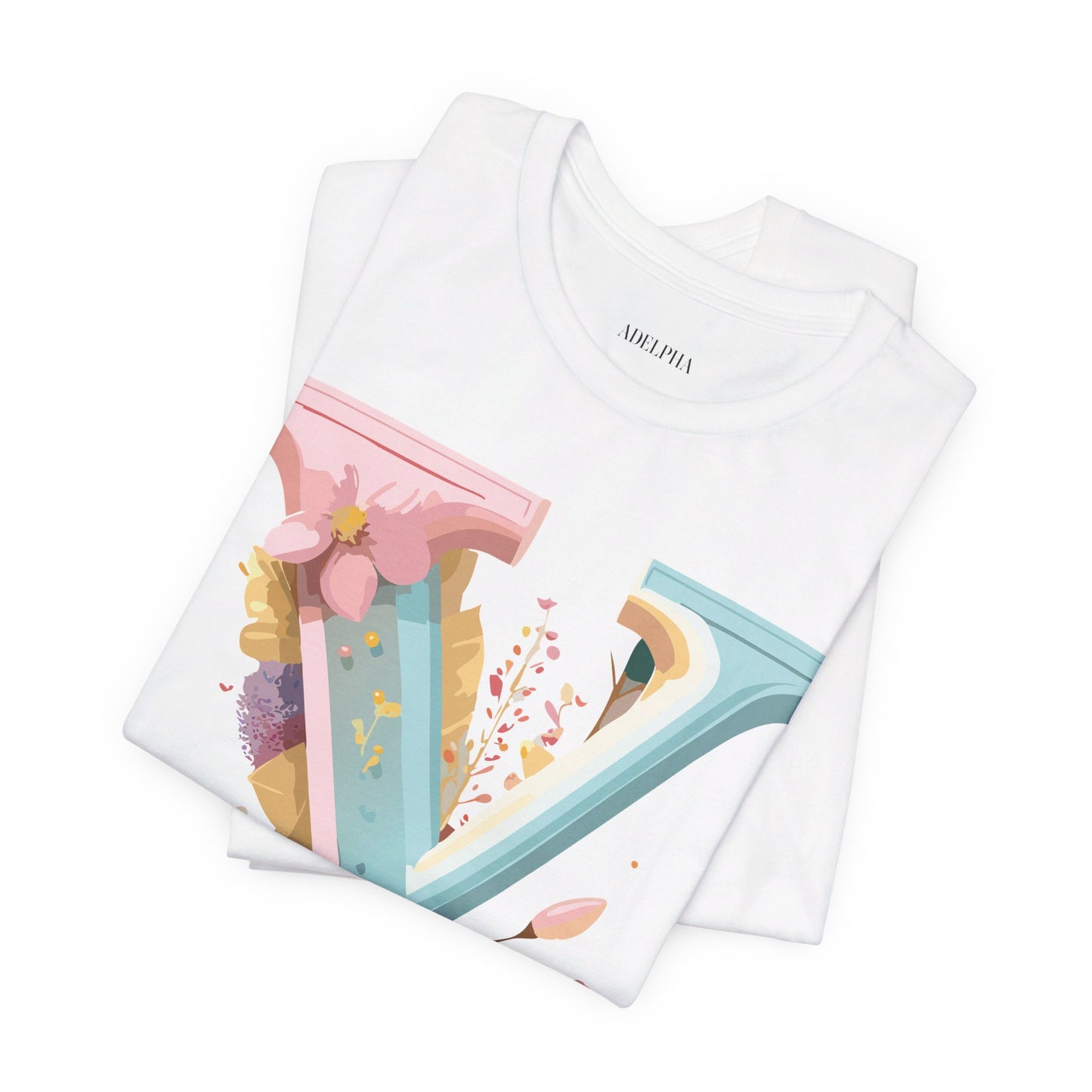 Natural Cotton Tee Shirt - Letters Collection - Y Printify