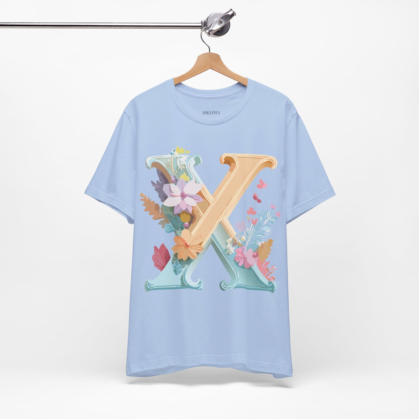 Natural Cotton Tee Shirt - Letters Collection - X Printify