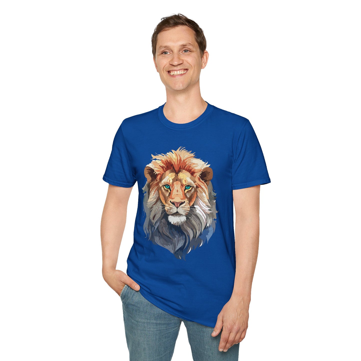 Lion Shirt, Shirt with Lion, Floral Lion Tee, Shirt with Animals