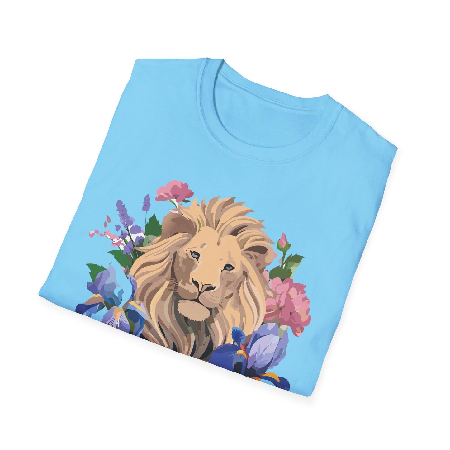 Lion Shirt, Shirt with Lion, Floral Lion Tee, Shirt with Animals