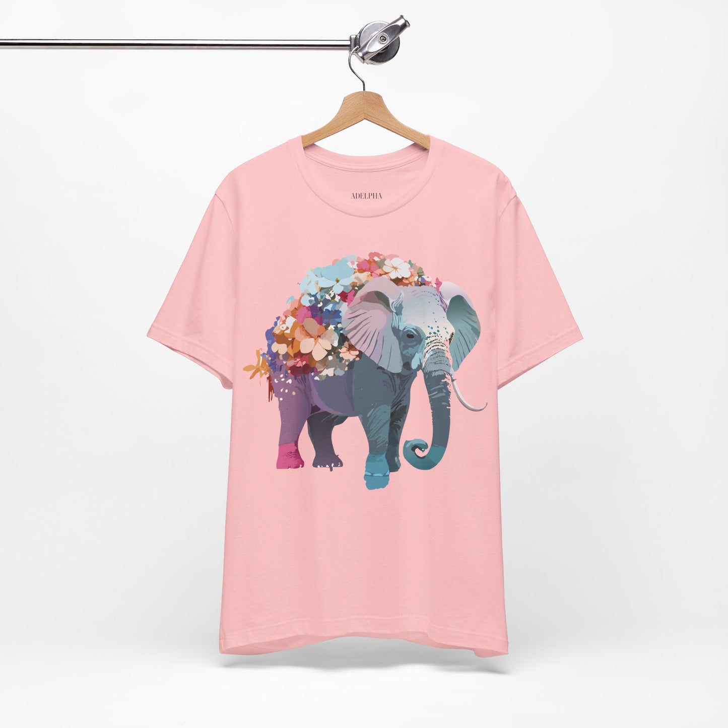 Natural Cotton Tee Shirt with Elephant Printify