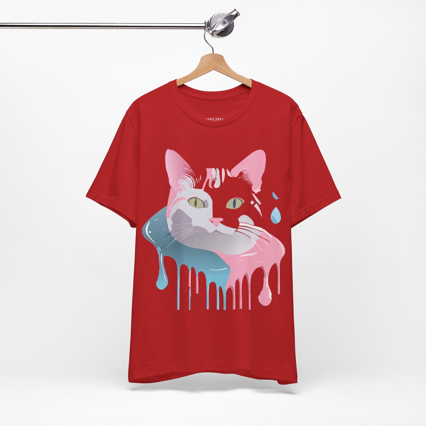 Natural Cotton Tee Shirt with Cat Printify