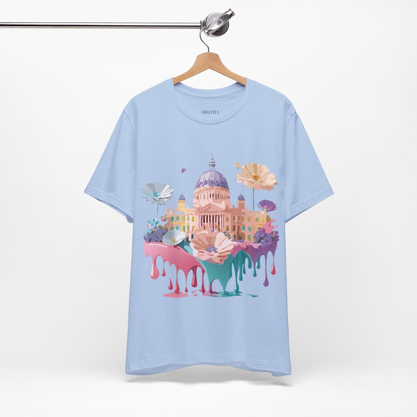 Natural Cotton Tee Shirt - Beautiful Places Collection - Madrid Printify