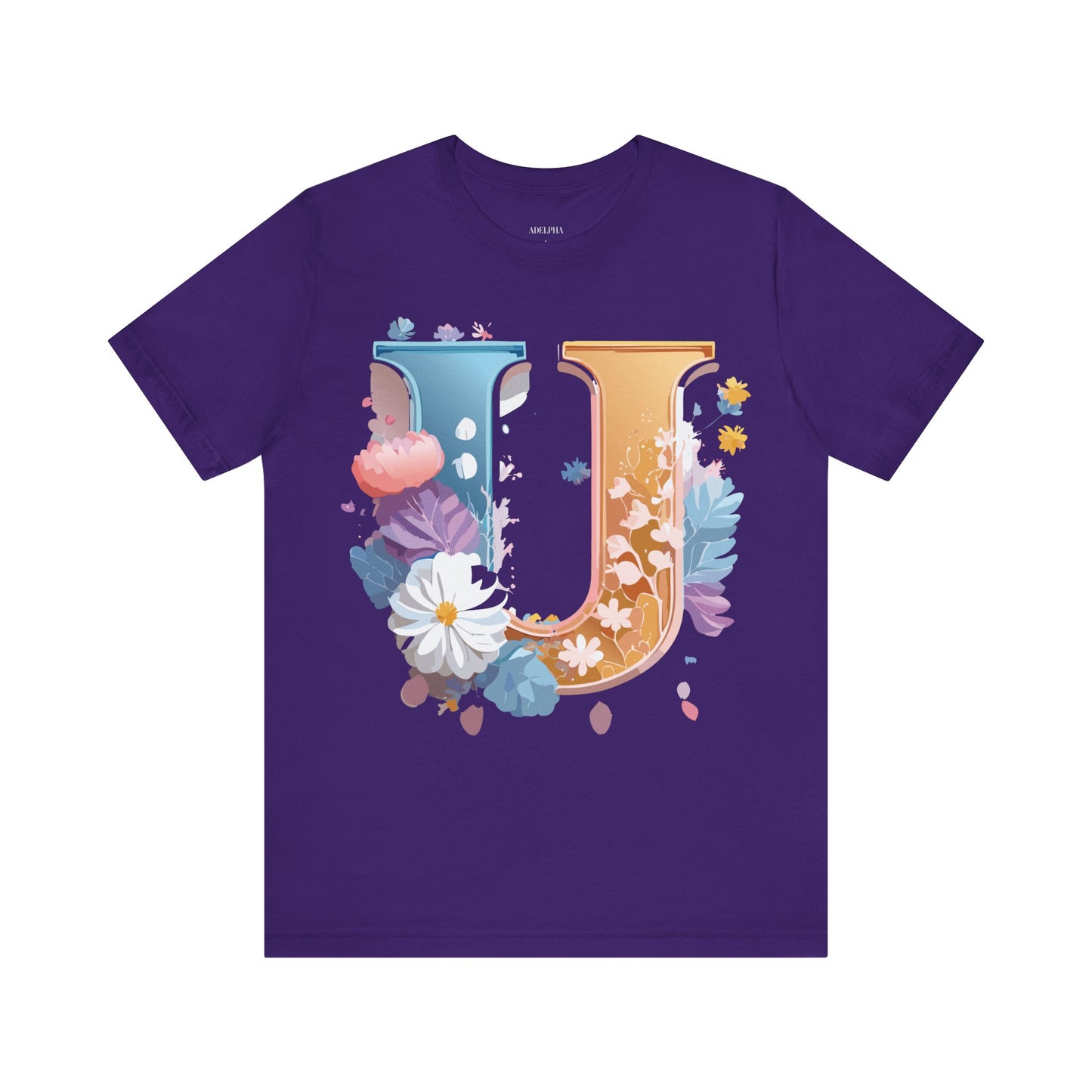 Natural Cotton Tee Shirt - Letters Collection - U Printify