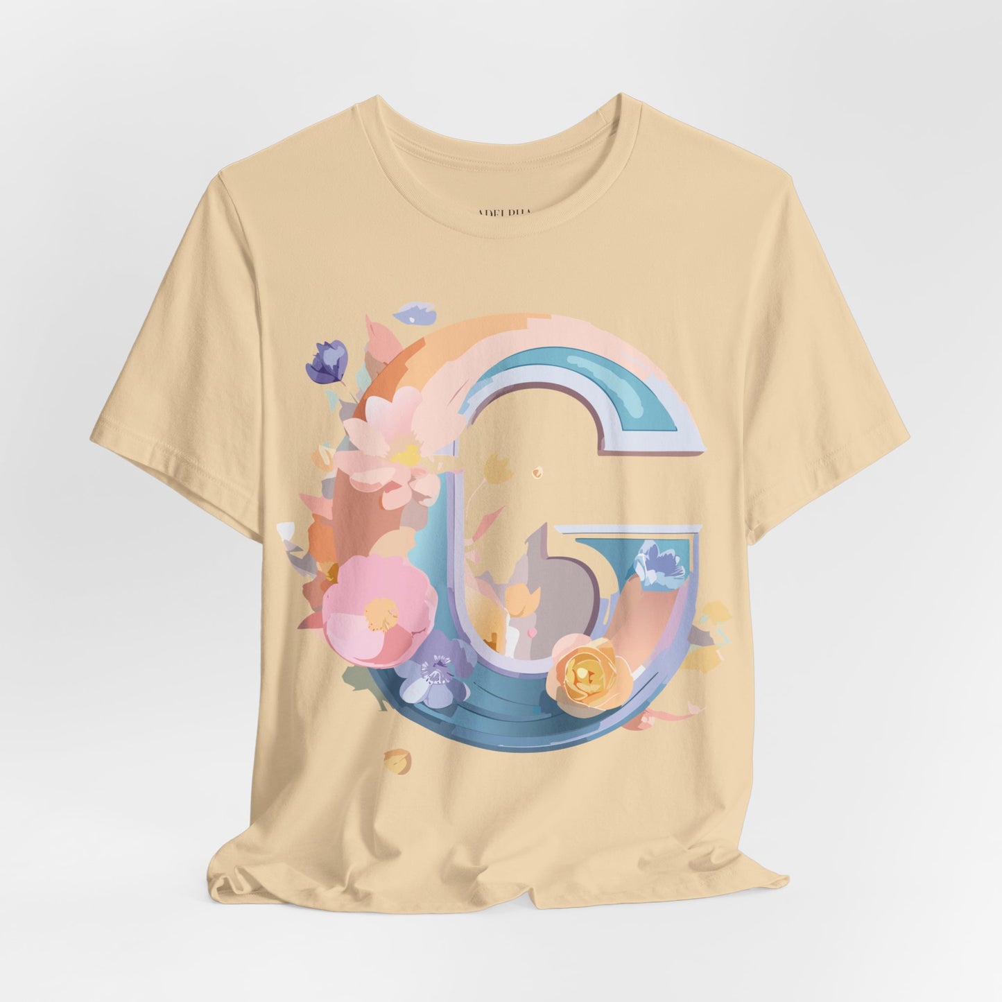 Natural Cotton Tee Shirt - Letters Collection - G Printify