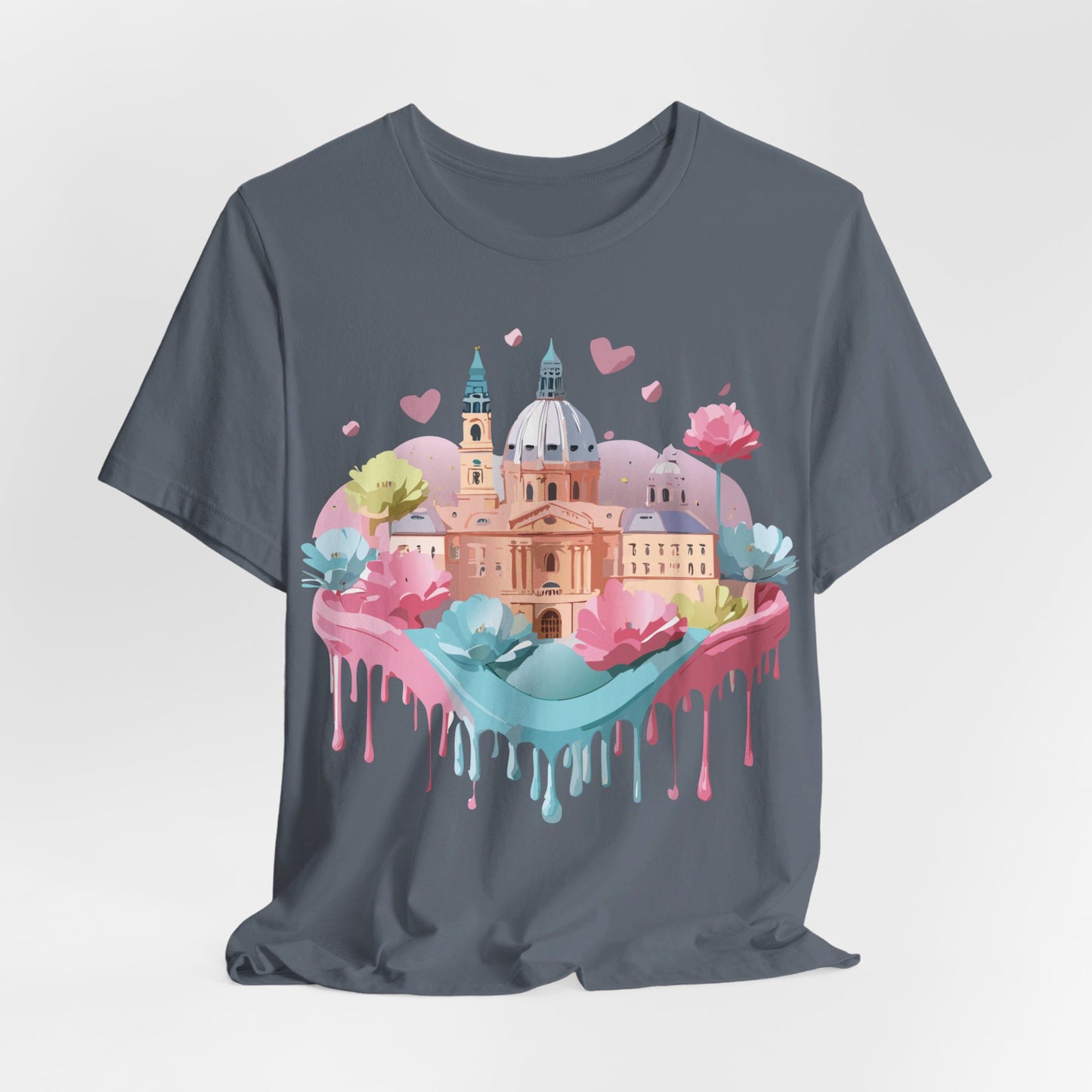 Natural Cotton Tee Shirt - Beautiful Places Collection - Prague Printify