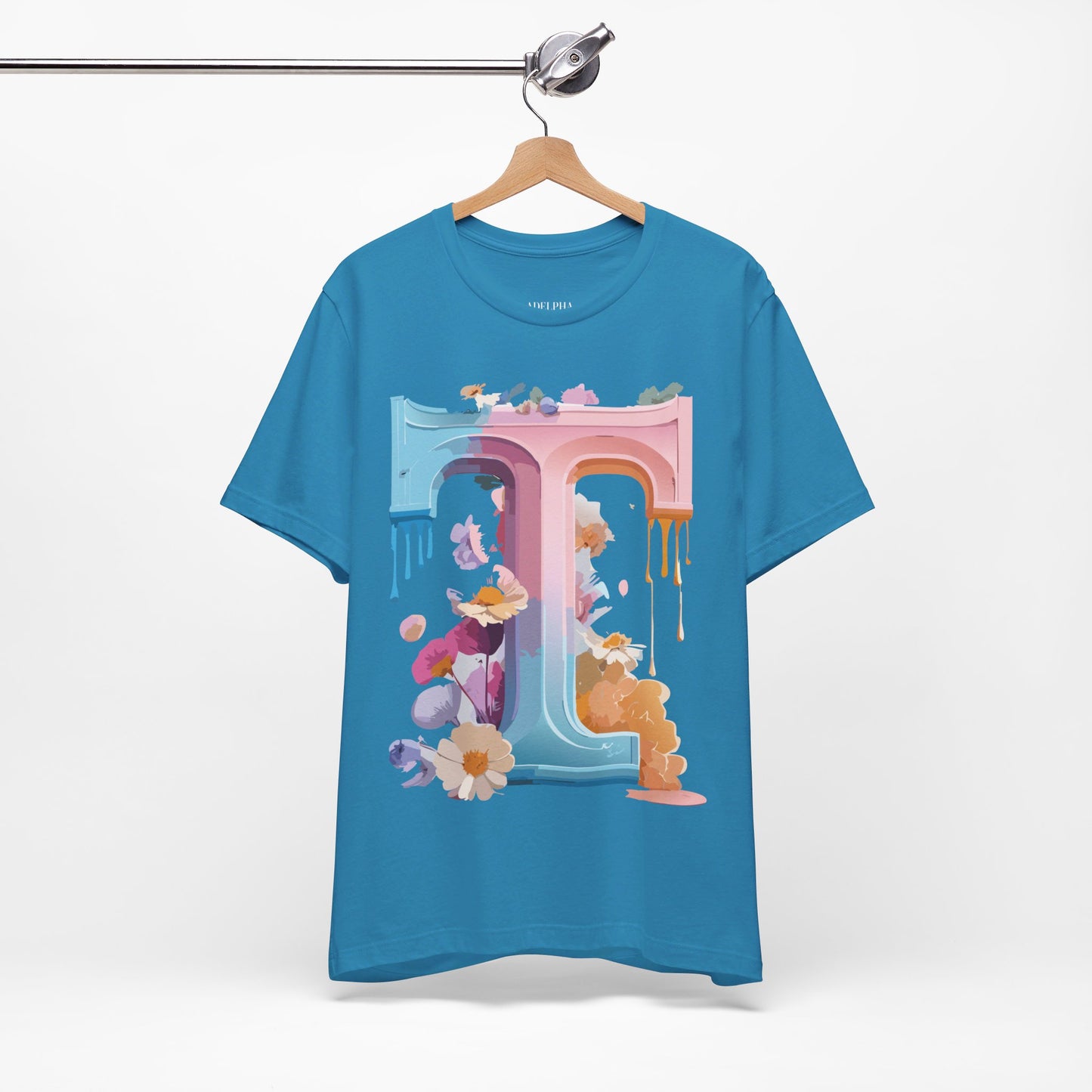 Natural Cotton Tee Shirt - Letters Collection - T Printify