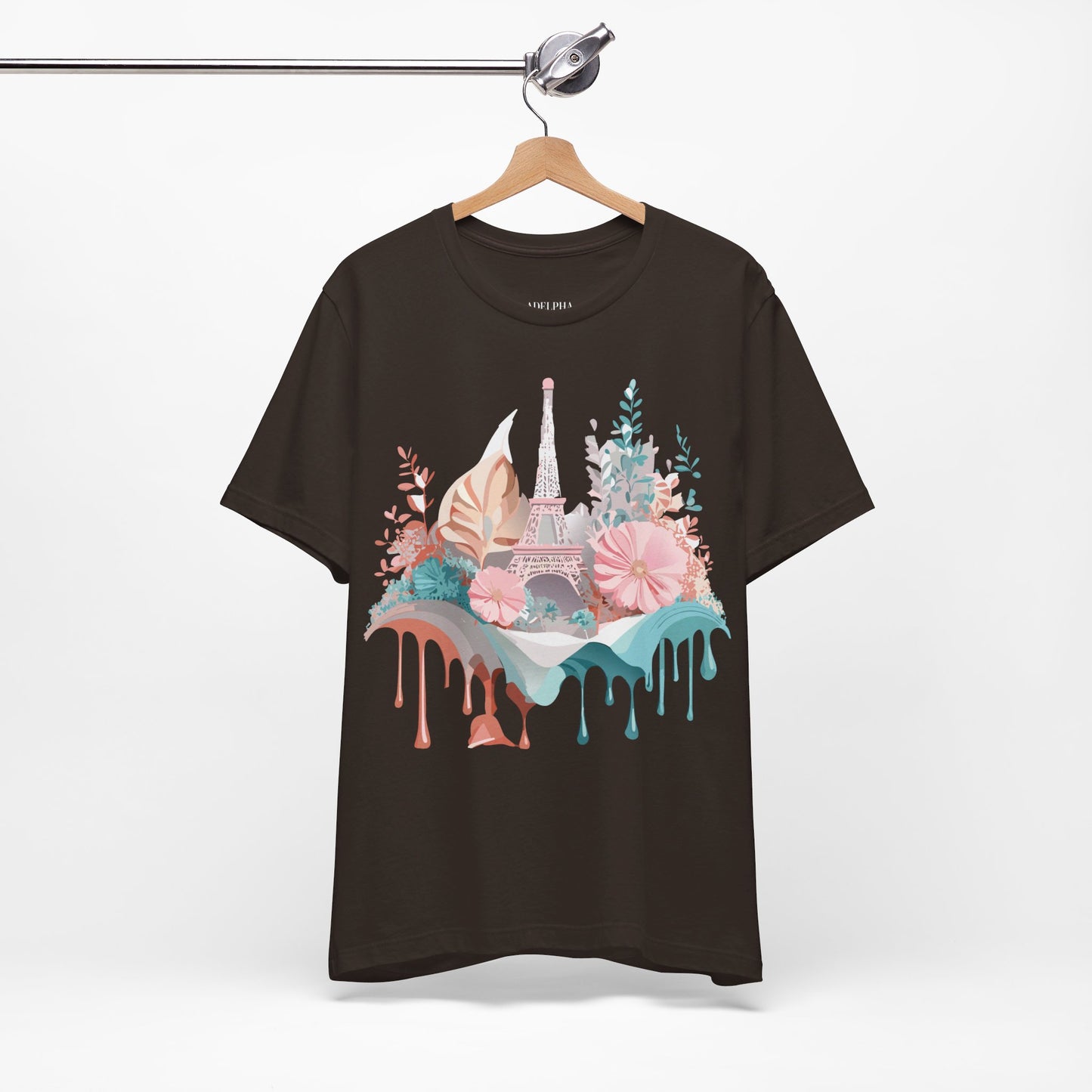 Natural Cotton Tee Shirt - Beautiful Places Collection - Paris Printify