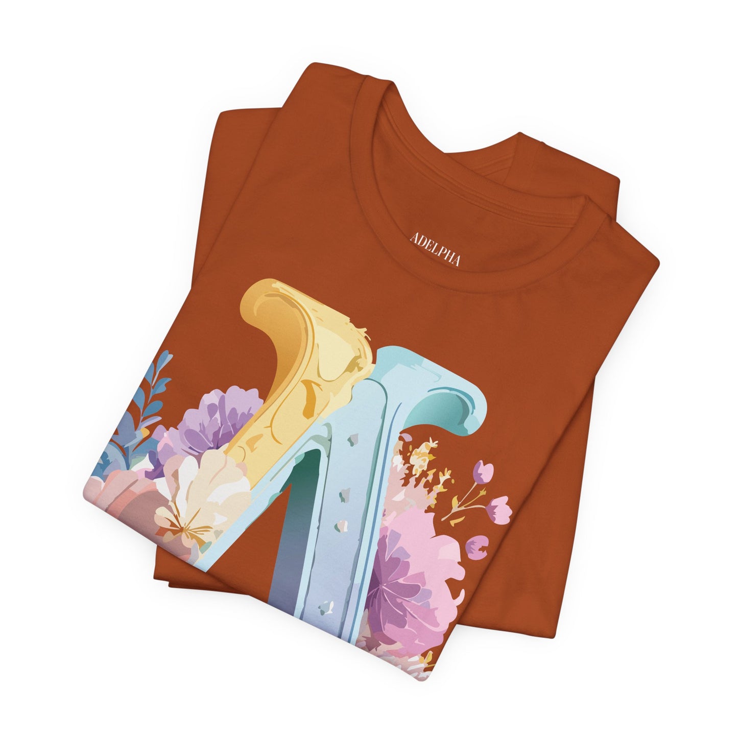 Natural Cotton Tee Shirt - Letters Collection - A Printify