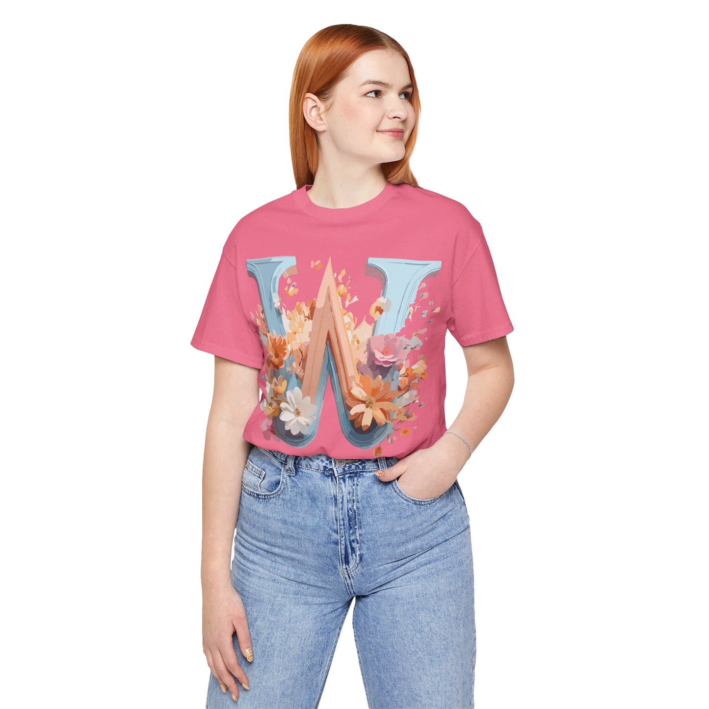 Natural Cotton Tee Shirt - Letters Collection - W Printify