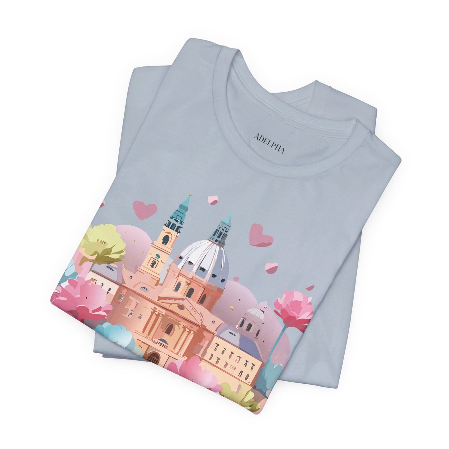 Natural Cotton Tee Shirt - Beautiful Places Collection - Prague Printify