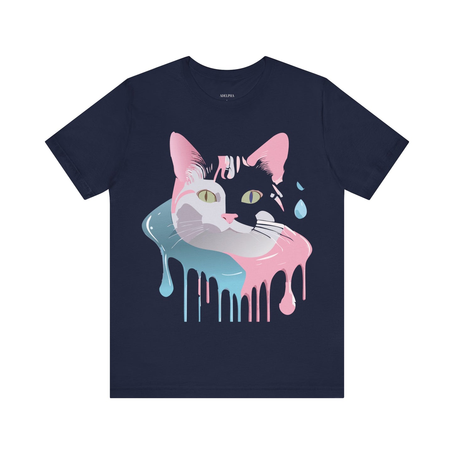 Natural Cotton Tee Shirt with Cat Printify