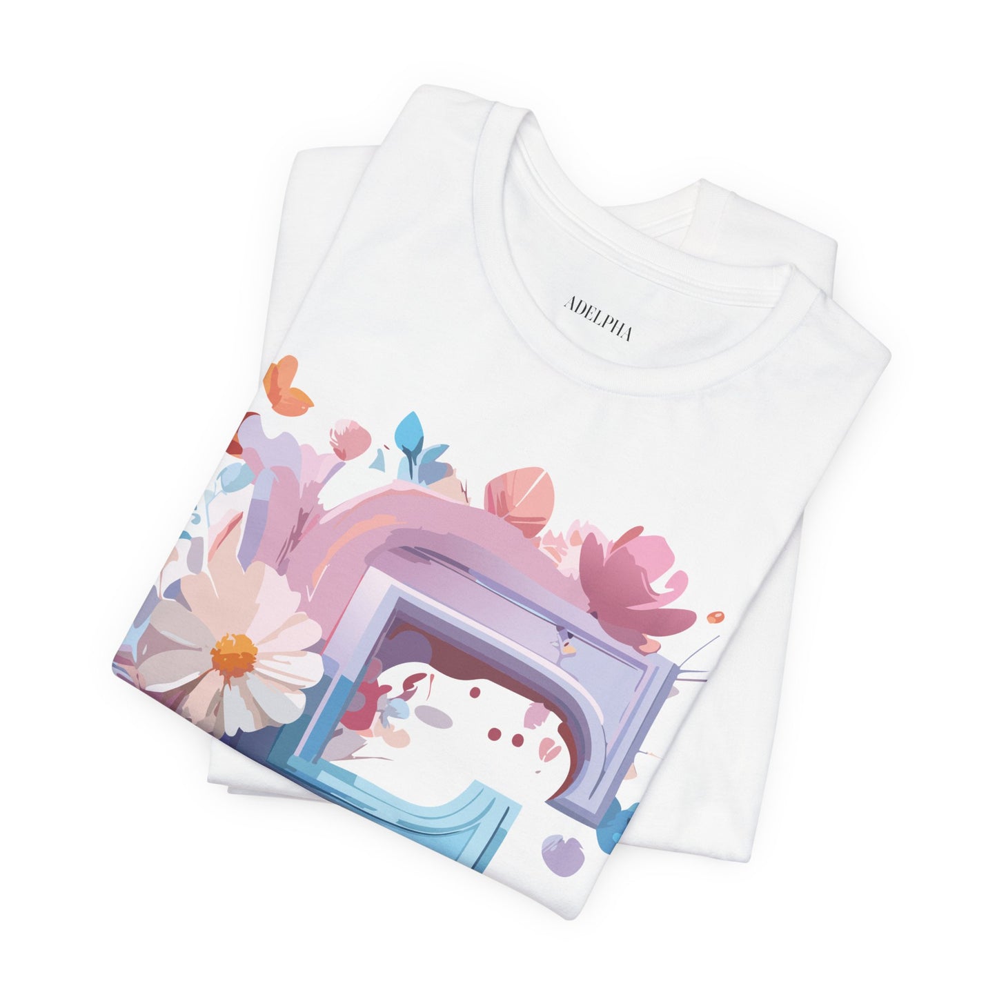 Natural Cotton Tee Shirt - Letters Collection - F Printify