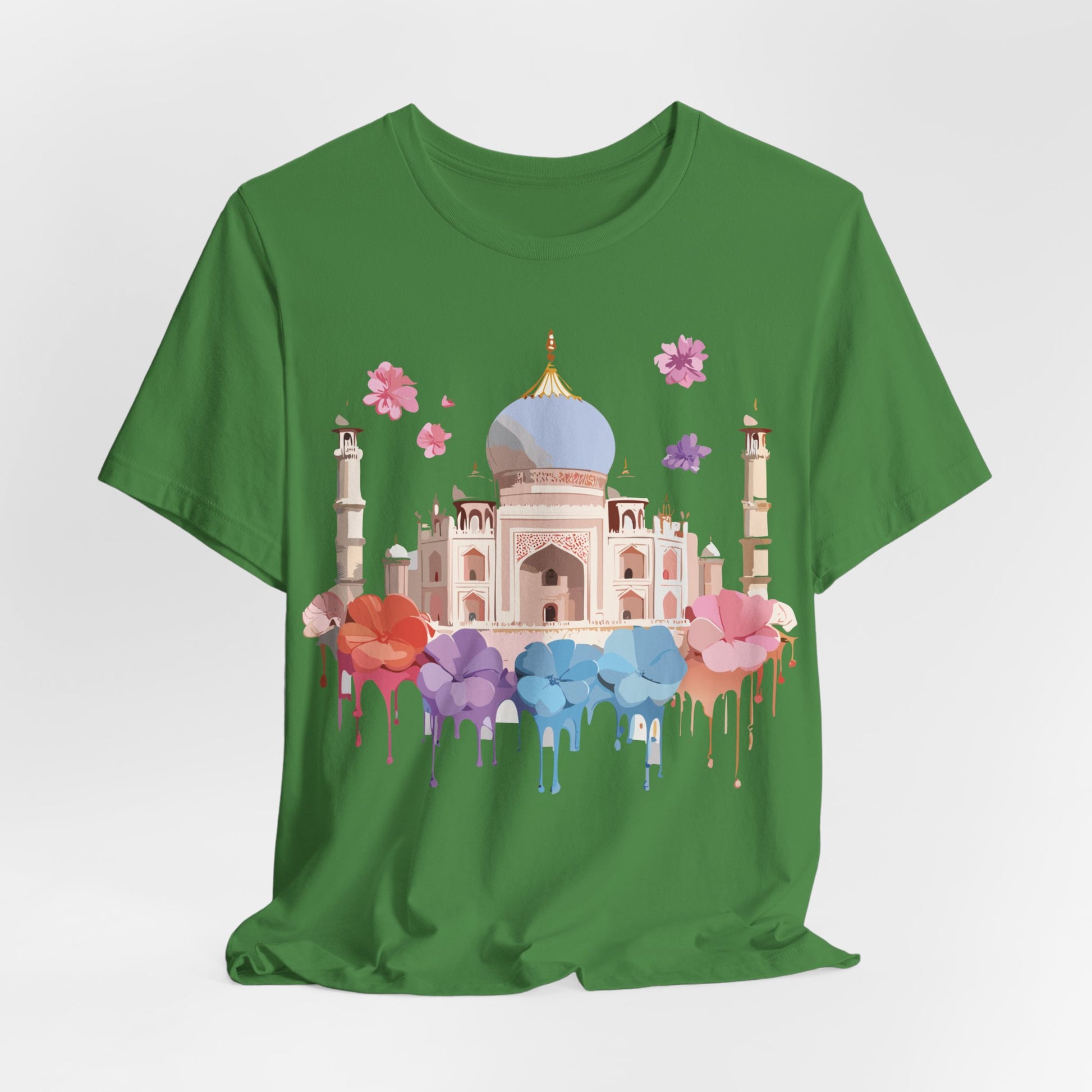 Natural Cotton Tee Shirt - Taj Mahal, India Printify