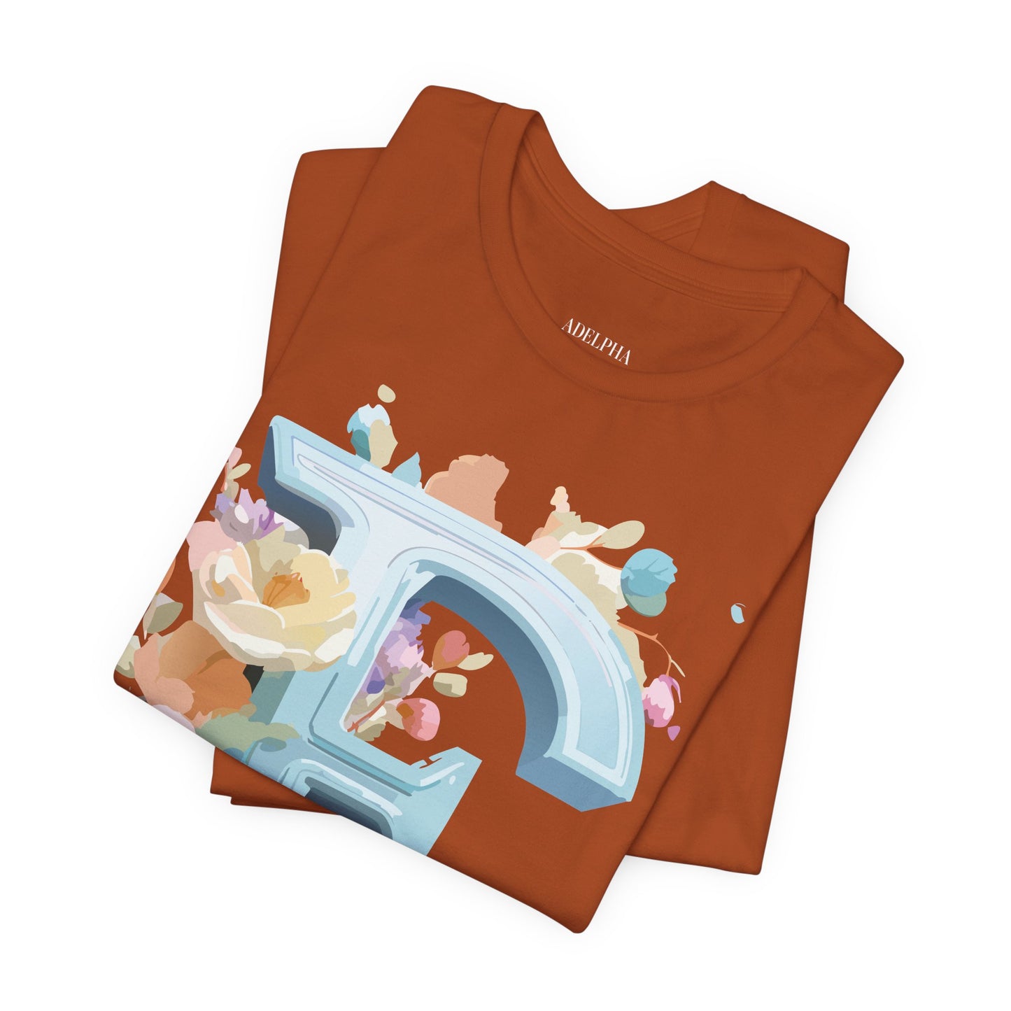 Natural Cotton Tee Shirt - Letters Collection - E Printify