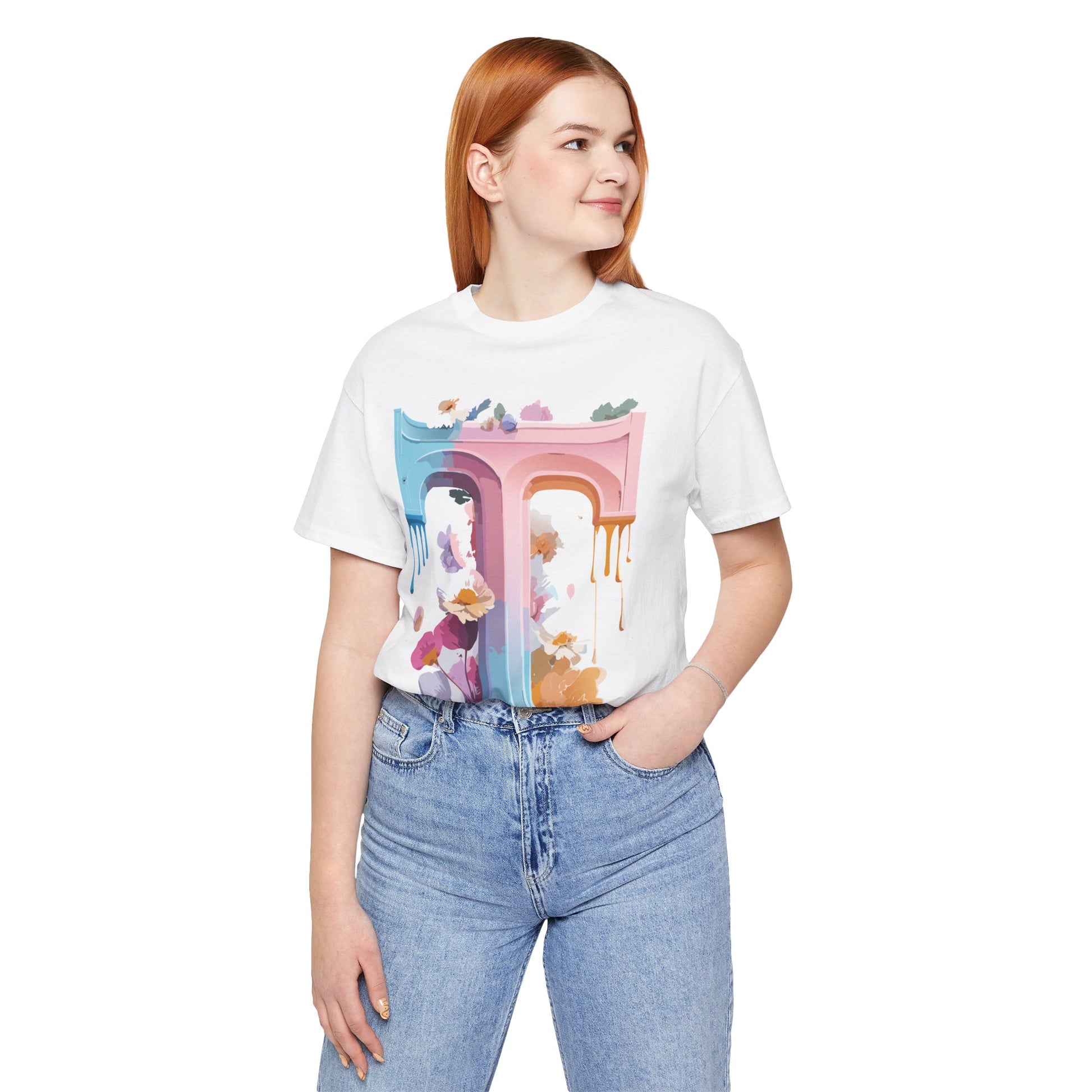 Natural Cotton Tee Shirt - Letters Collection - T Printify