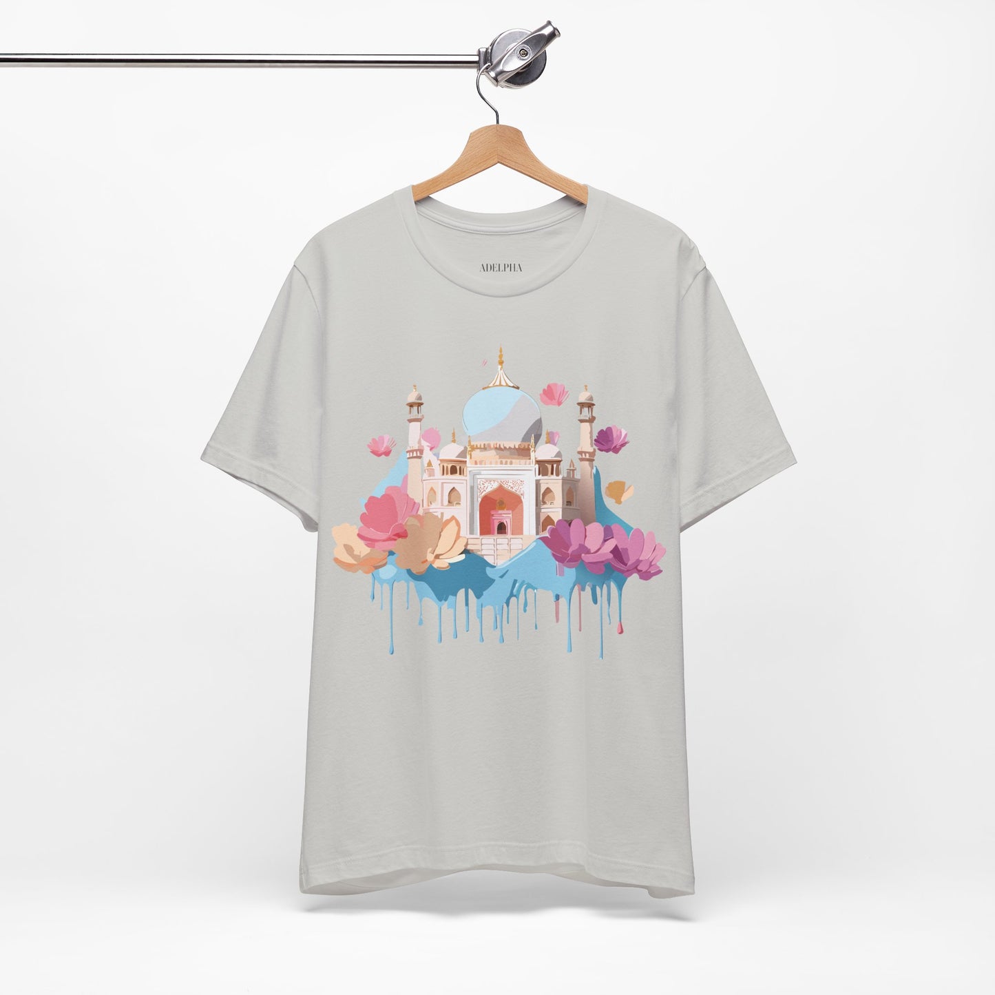 Natural Cotton Tee Shirt - Taj Mahal, India Printify