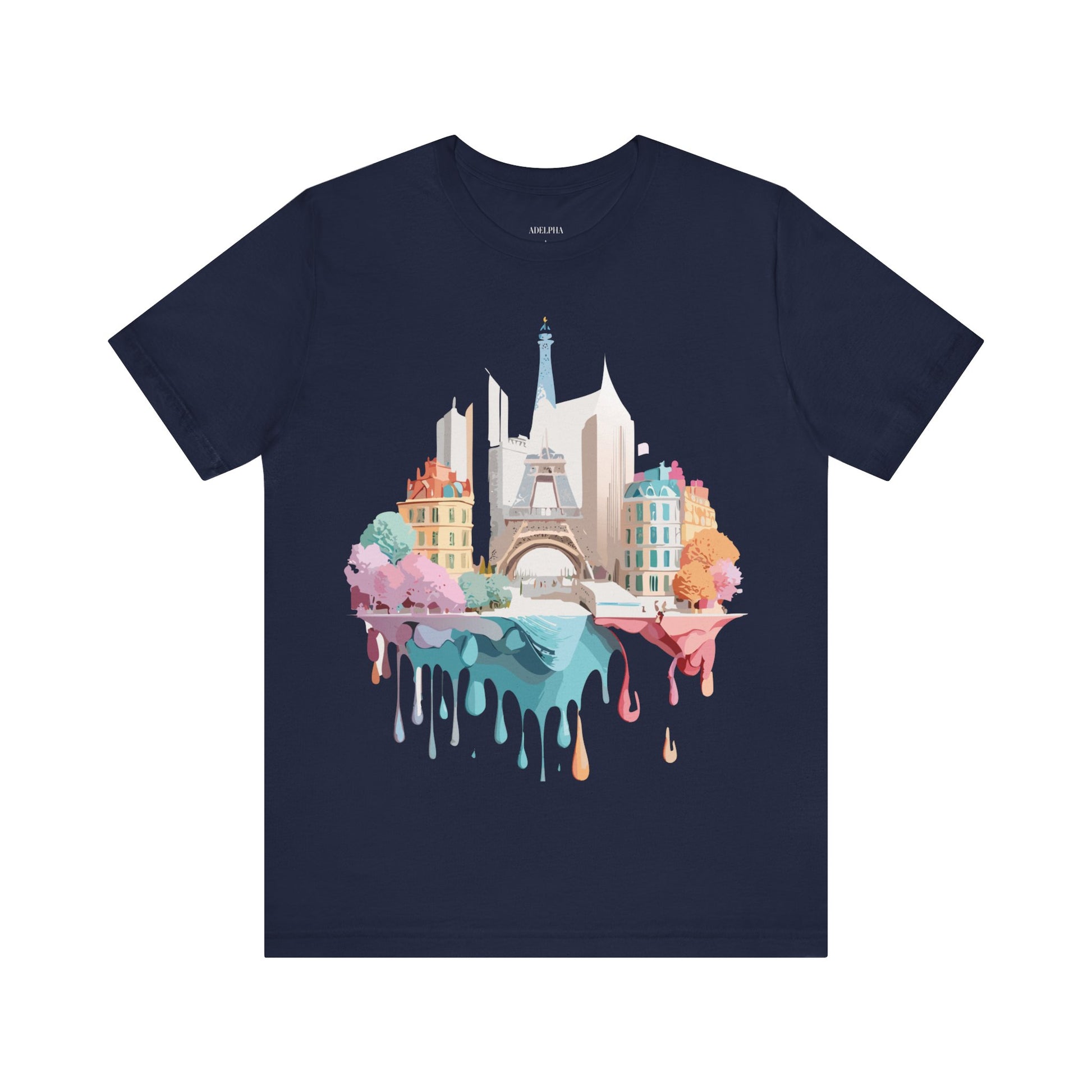 Natural Cotton Tee Shirt - Beautiful Places Collection - Paris Printify