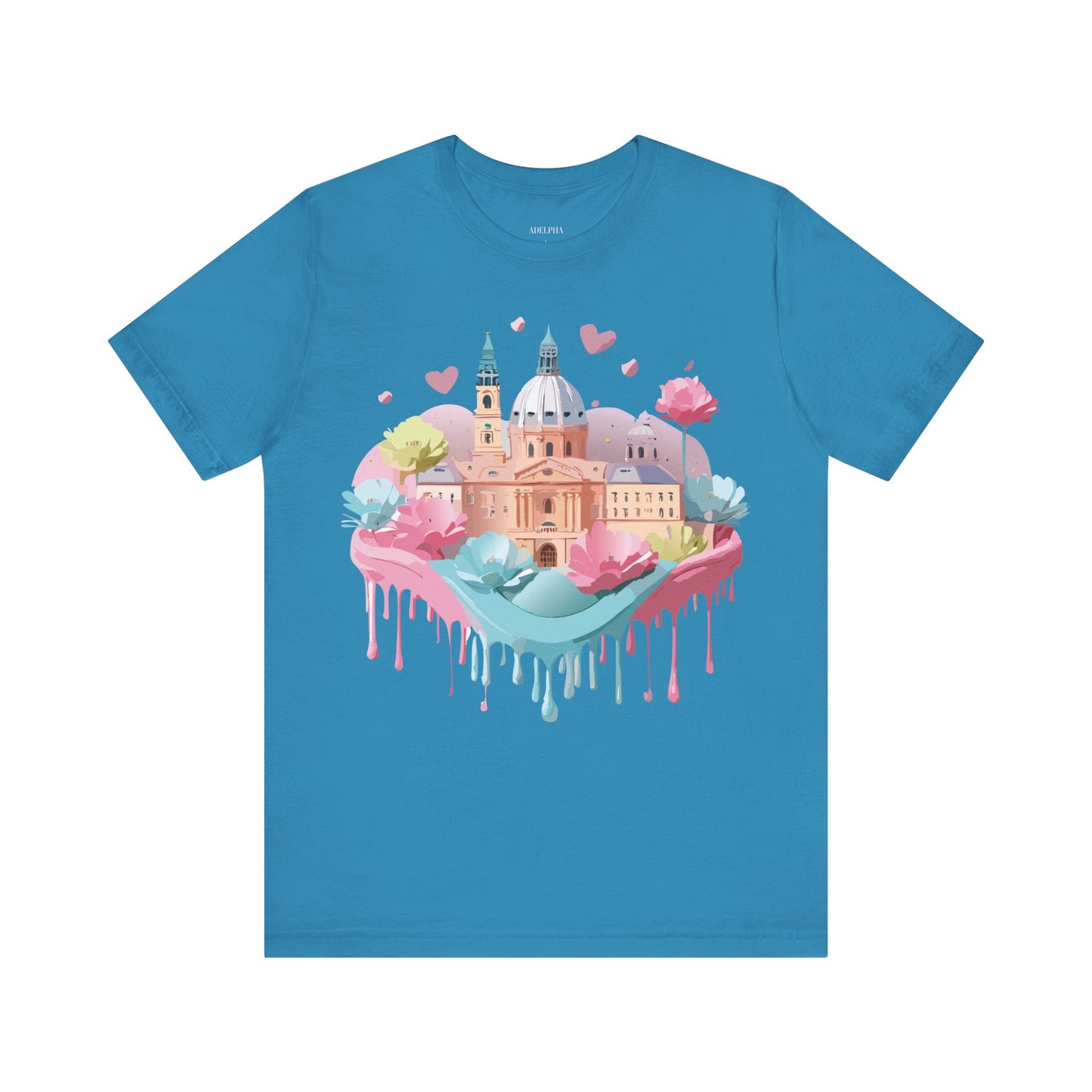 Natural Cotton Tee Shirt - Beautiful Places Collection - Prague Printify