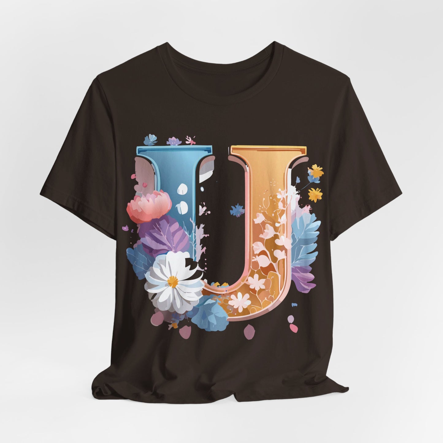 Natural Cotton Tee Shirt - Letters Collection - U Printify