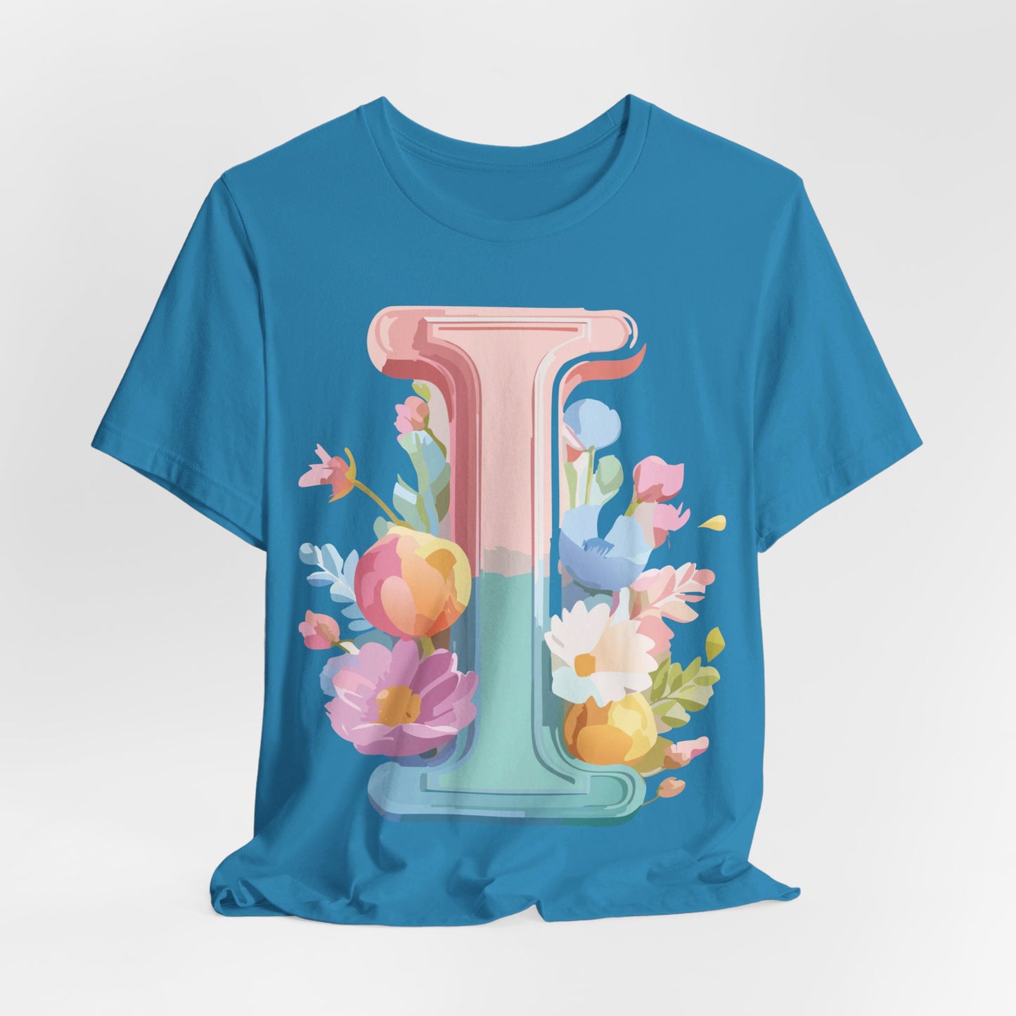 Natural Cotton Tee Shirt - Letters Collection - I Printify
