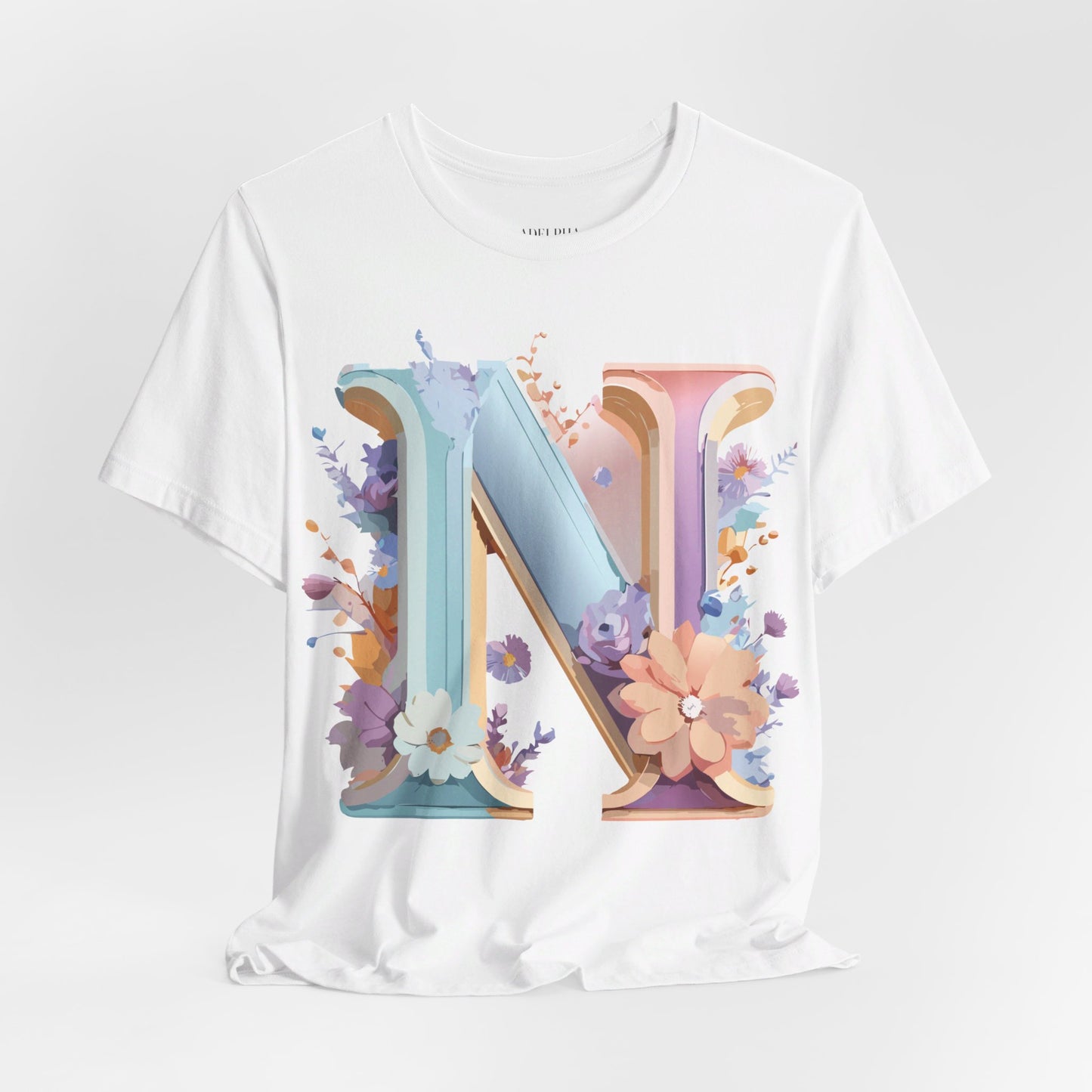 Natural Cotton Tee Shirt - Letters Collection - N Printify