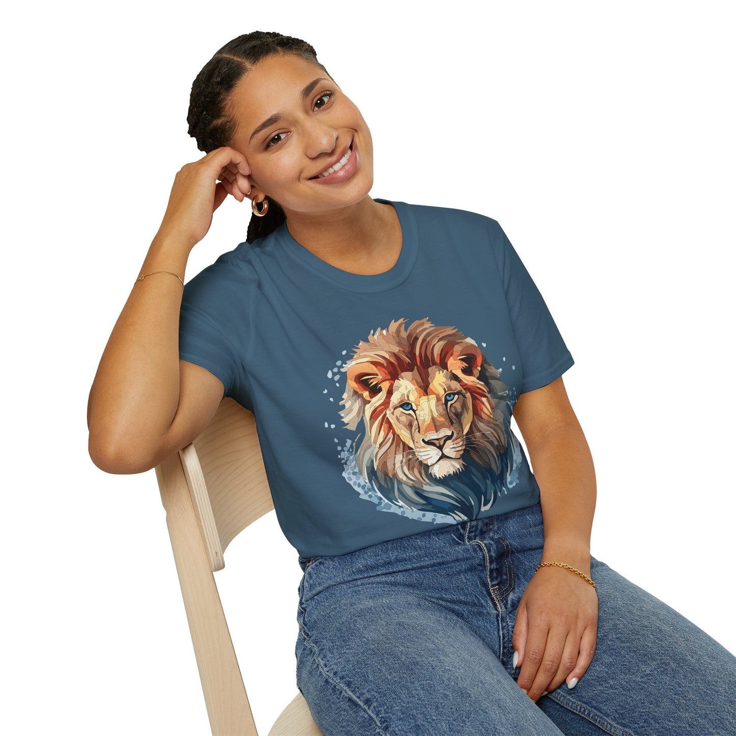 Lion Shirt, Shirt with Lion, Floral Lion Tee, Shirt with Animals