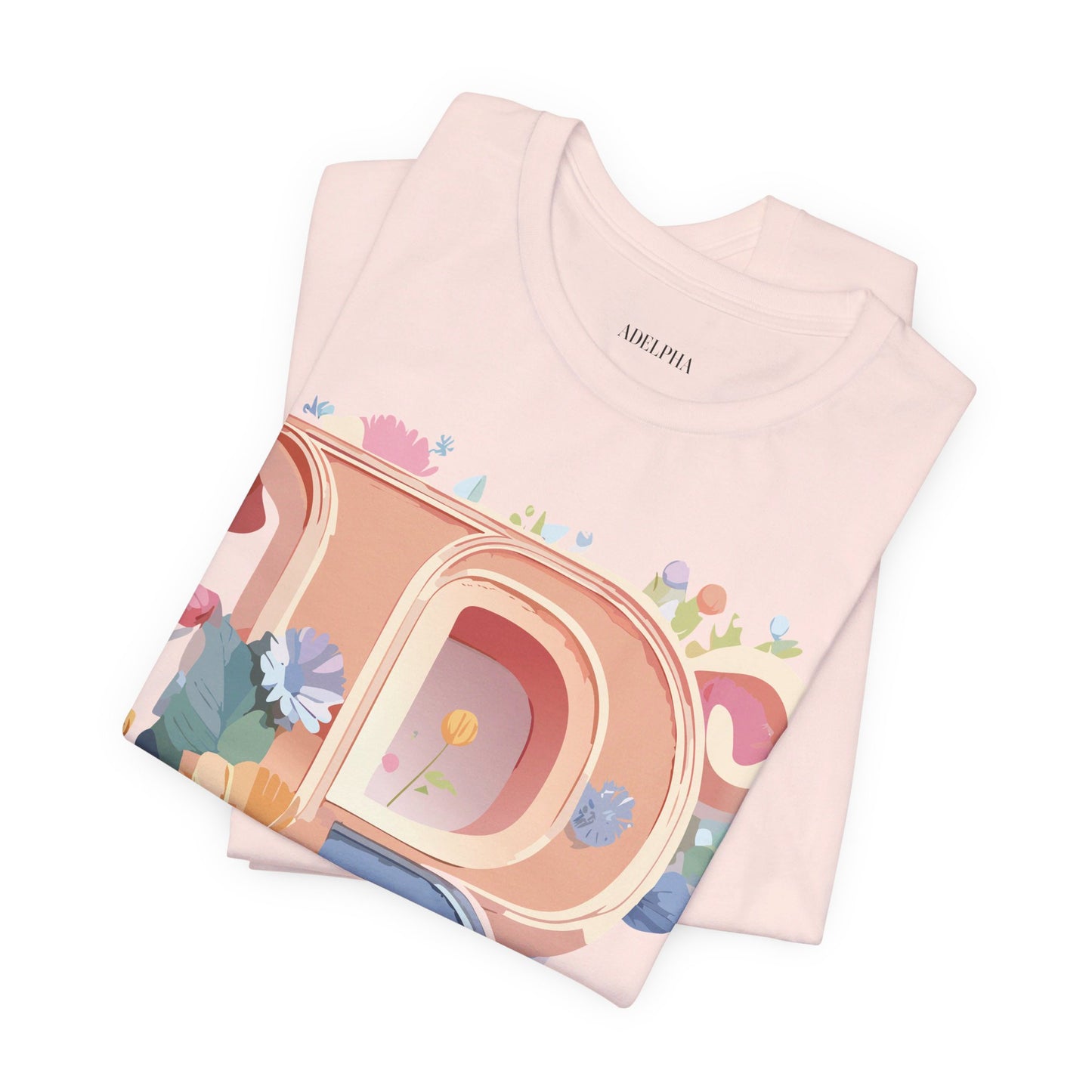 Natural Cotton Tee Shirt - Letters Collection - R Printify