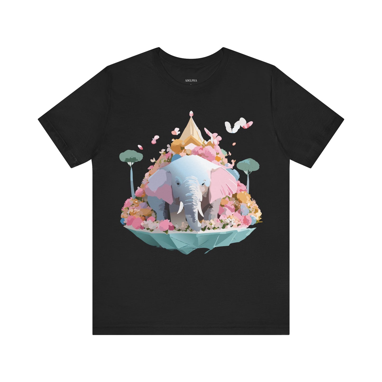 Natural Cotton Tee Shirt with Elephant Printify