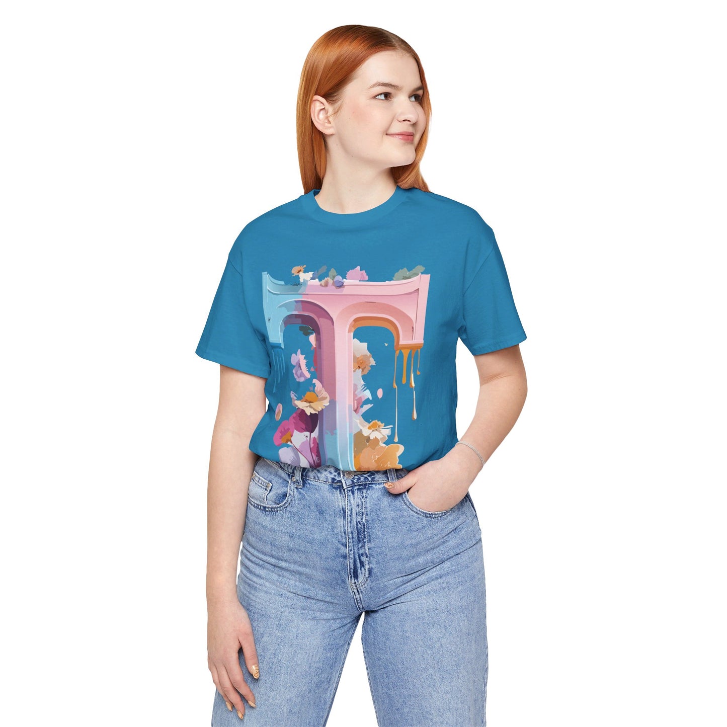 Natural Cotton Tee Shirt - Letters Collection - T Printify