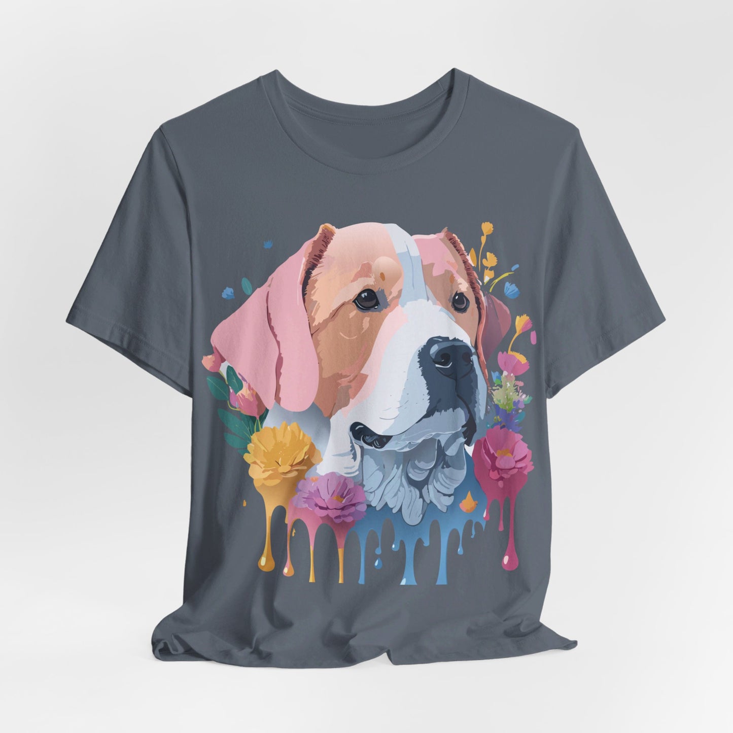 Natural Cotton Tee Shirt with Dog Printify