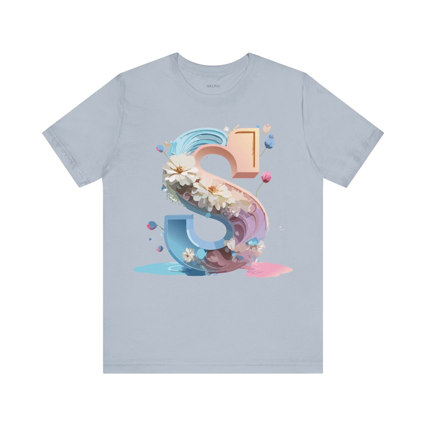 Natural Cotton Tee Shirt - Letters Collection - S Printify