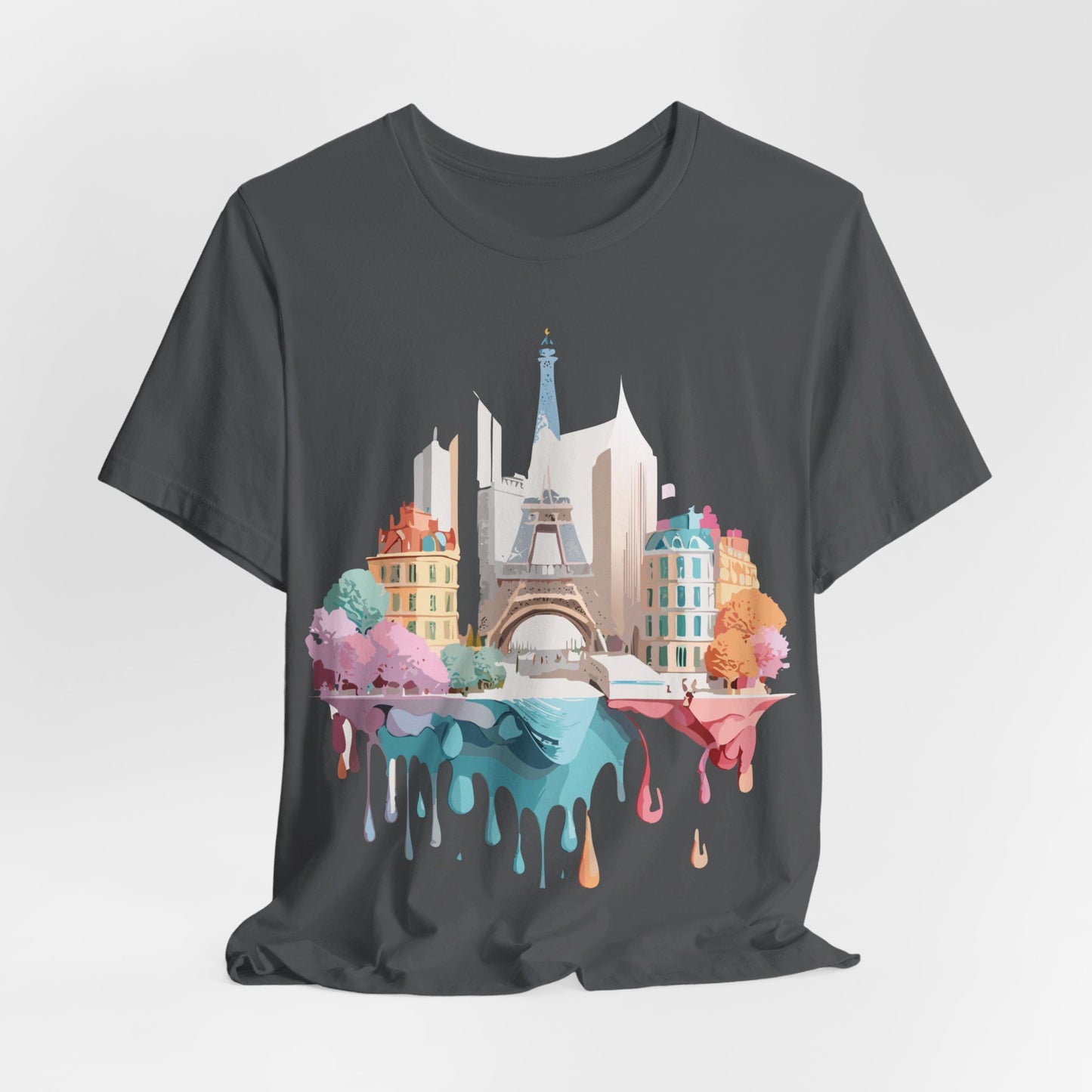 Natural Cotton Tee Shirt - Beautiful Places Collection - Paris Printify