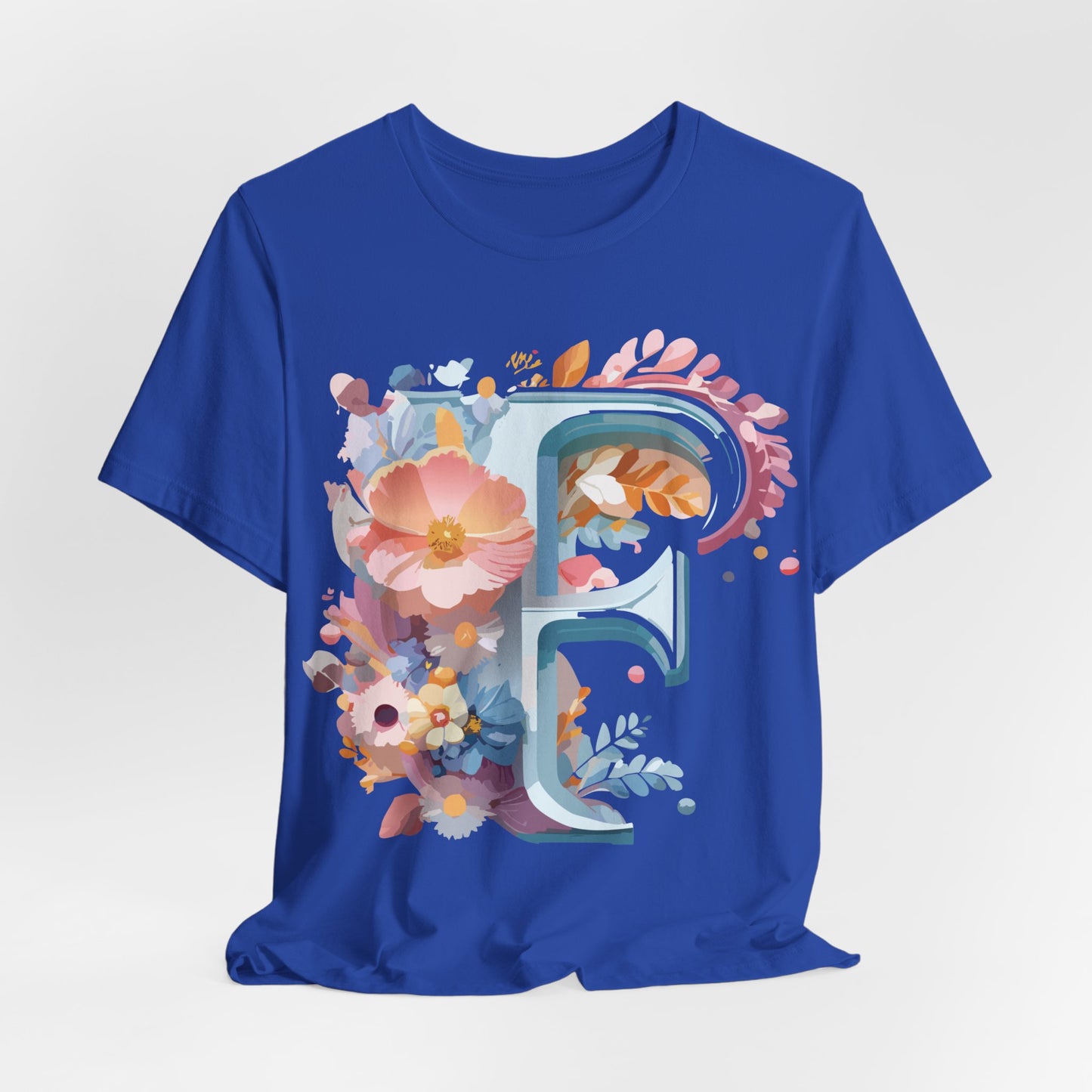 Natural Cotton Tee Shirt - Letters Collection - F Printify