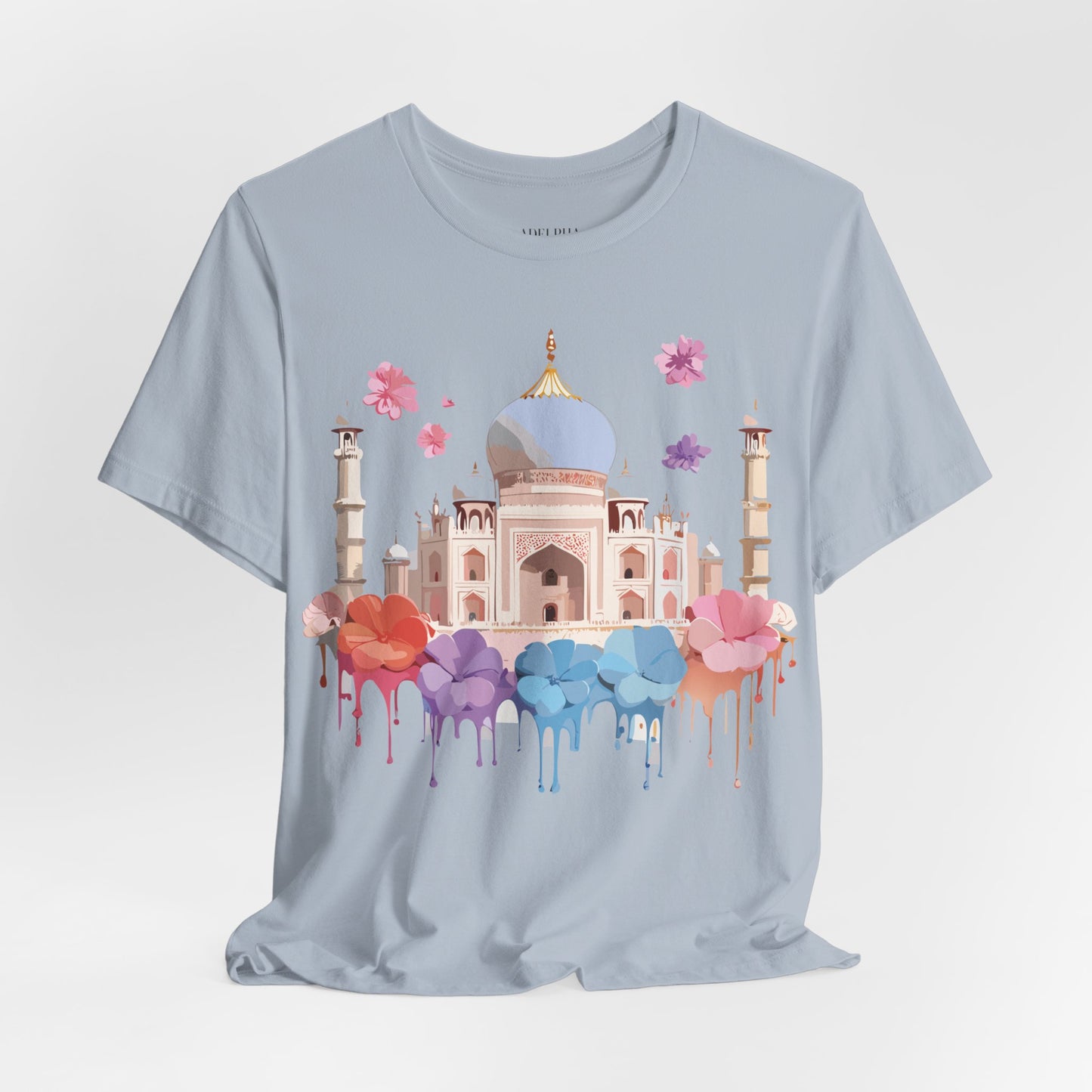 Natural Cotton Tee Shirt - Taj Mahal, India Printify