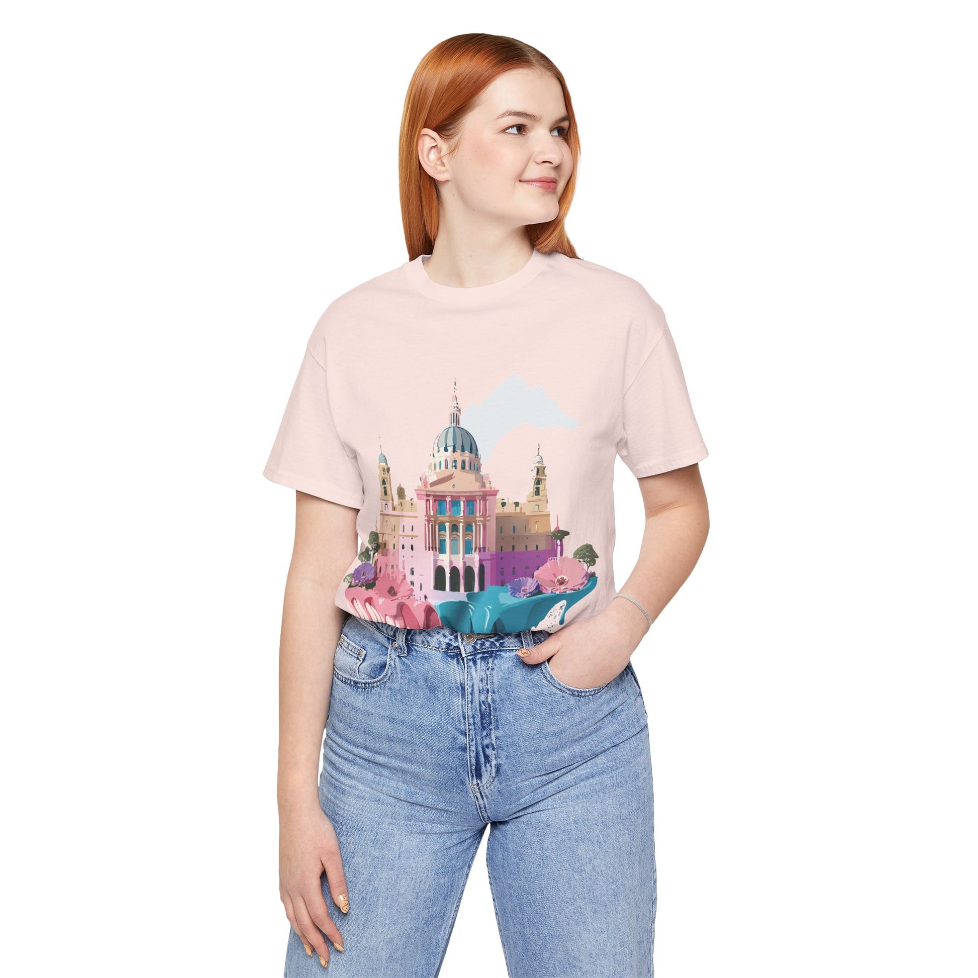 Natural Cotton Tee Shirt - Beautiful Places Collection - Madrid Printify