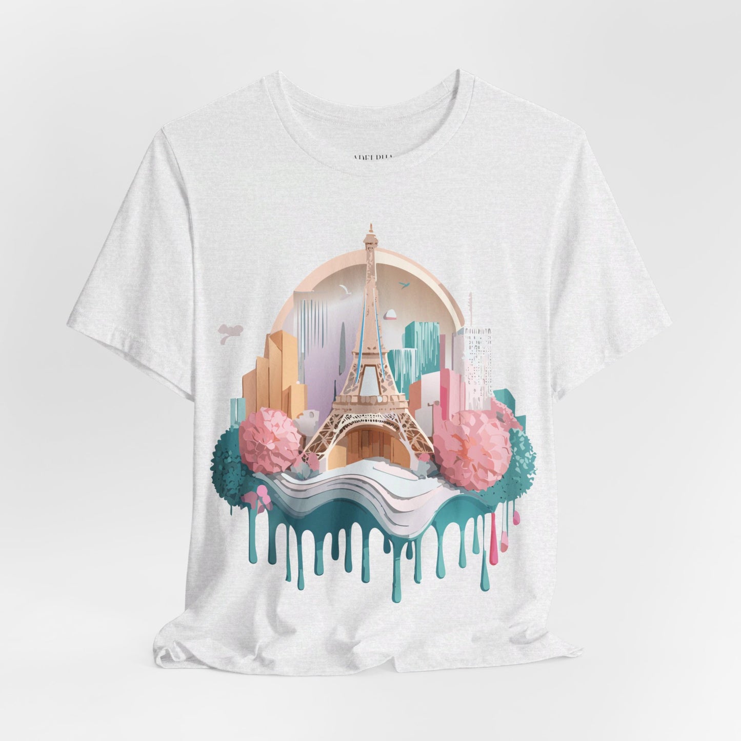 Natural Cotton Tee Shirt - Beautiful Places Collection - Paris Printify