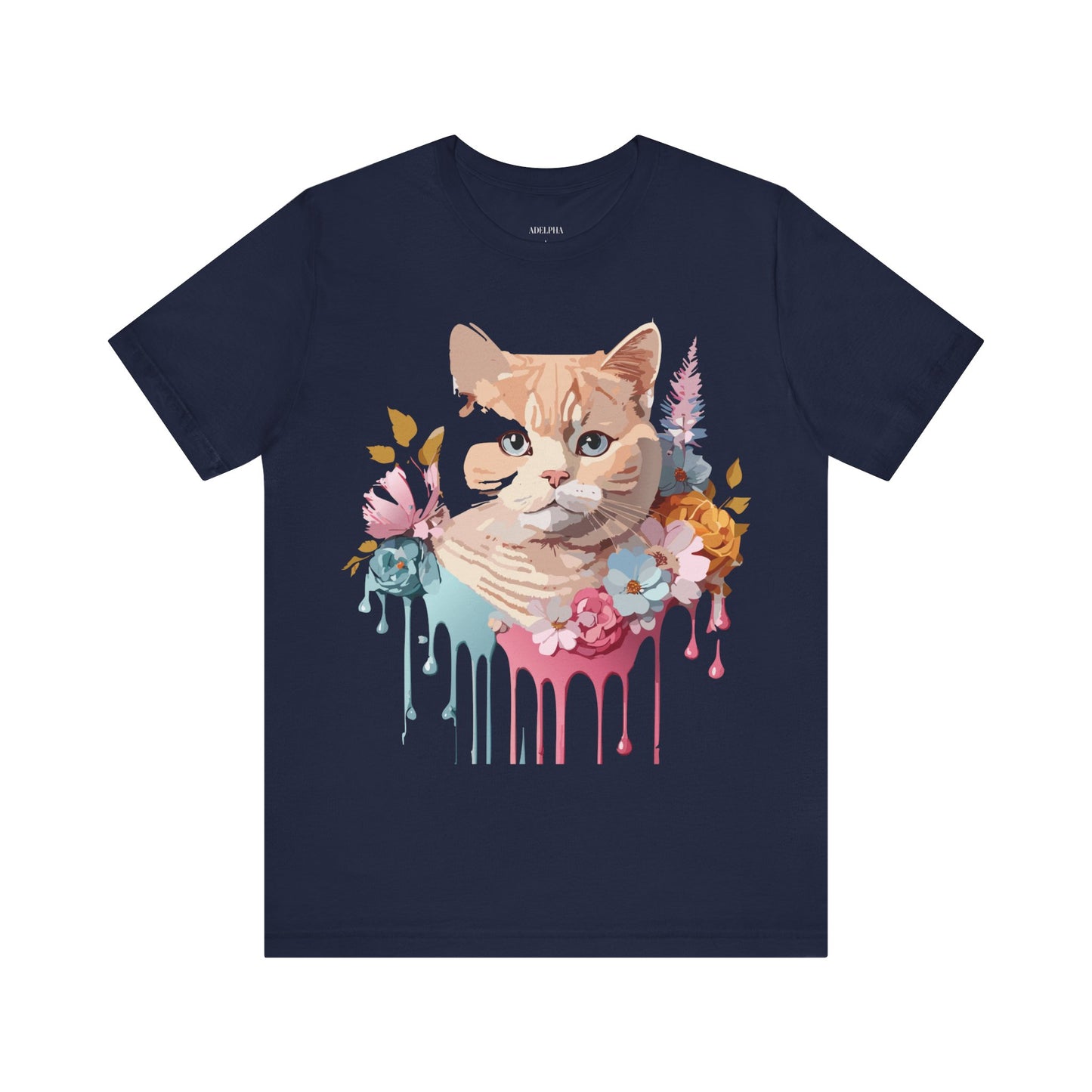 Natural Cotton Tee Shirt with Cat Printify