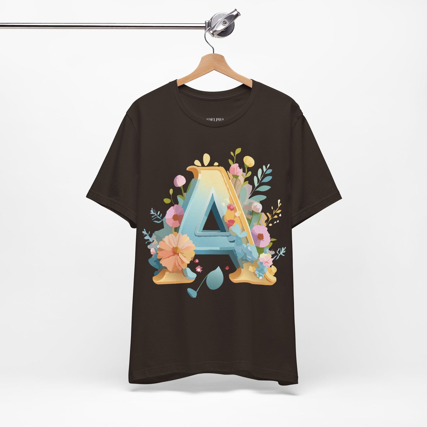 Natural Cotton Tee Shirt - Letters Collection - A Printify