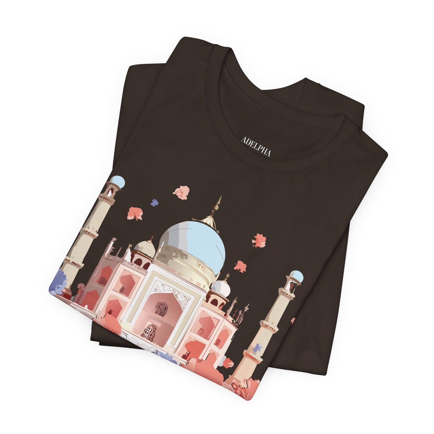 Natural Cotton Tee Shirt - Taj Mahal, India Printify