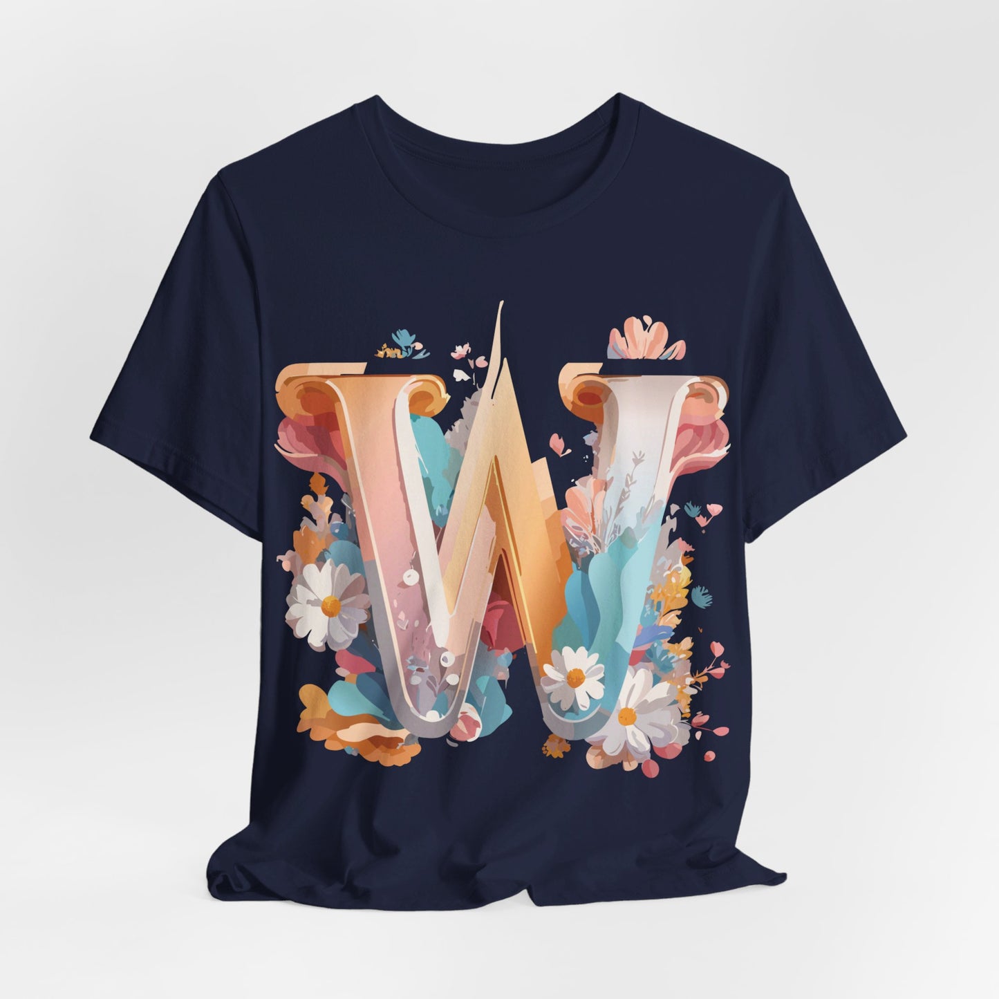 Natural Cotton Tee Shirt - Letters Collection - W Printify