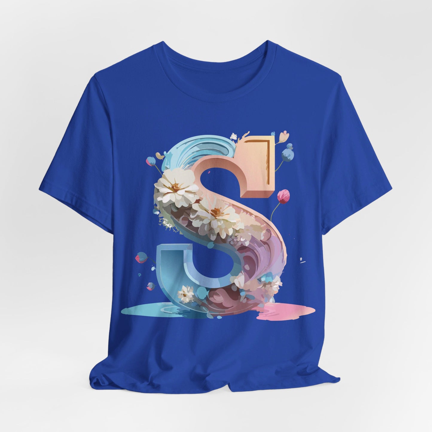 Natural Cotton Tee Shirt - Letters Collection - S Printify