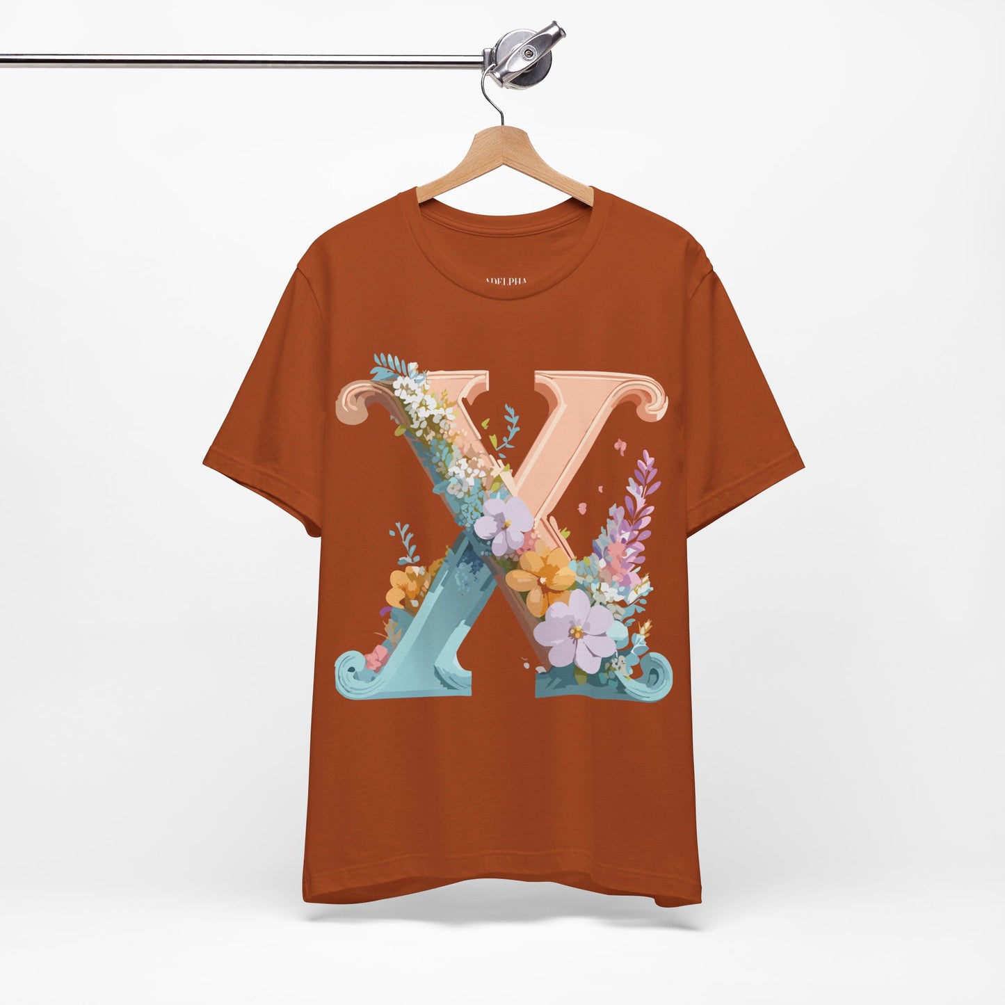 Natural Cotton Tee Shirt - Letters Collection - X Printify